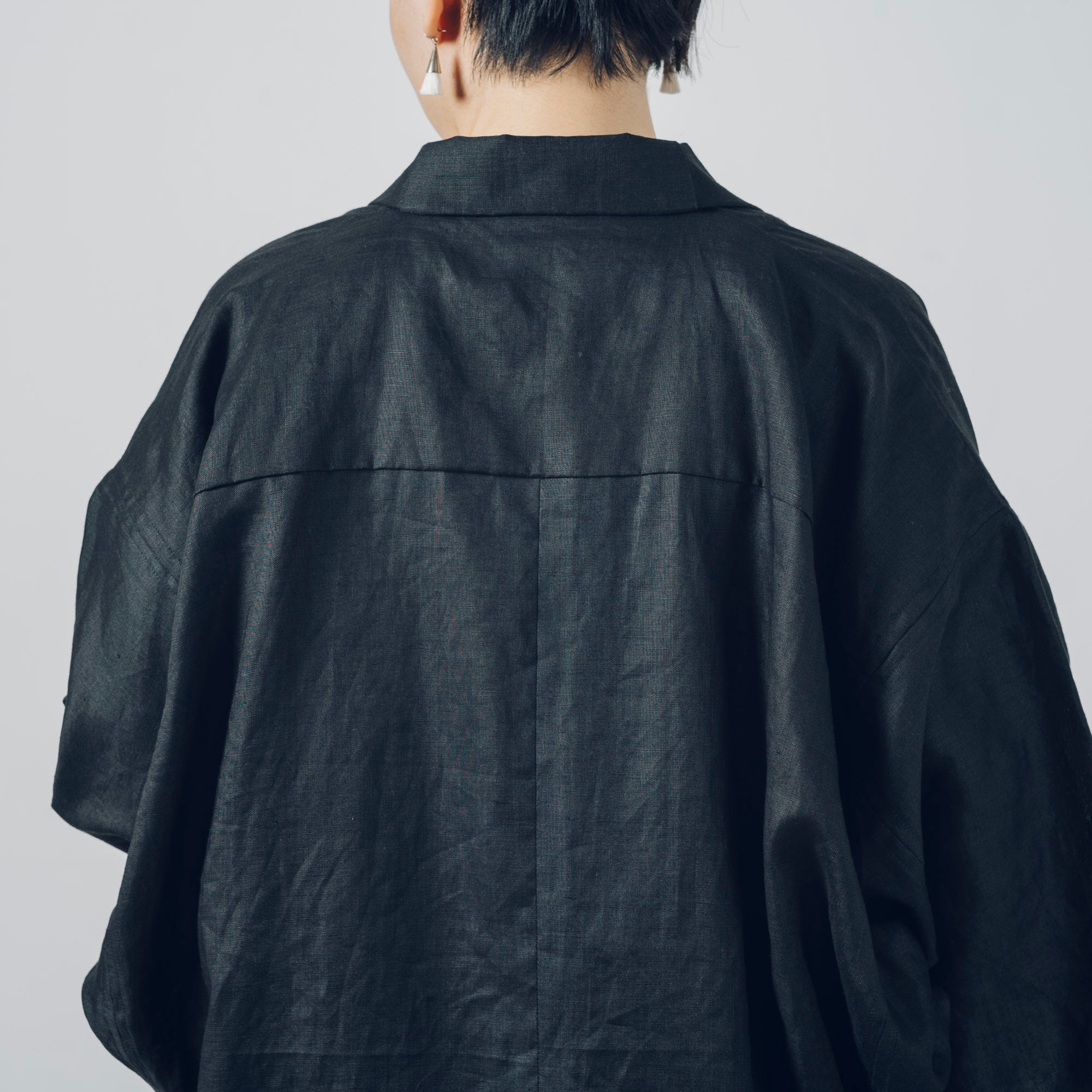 [Smooth jacket] Rescue linen/black