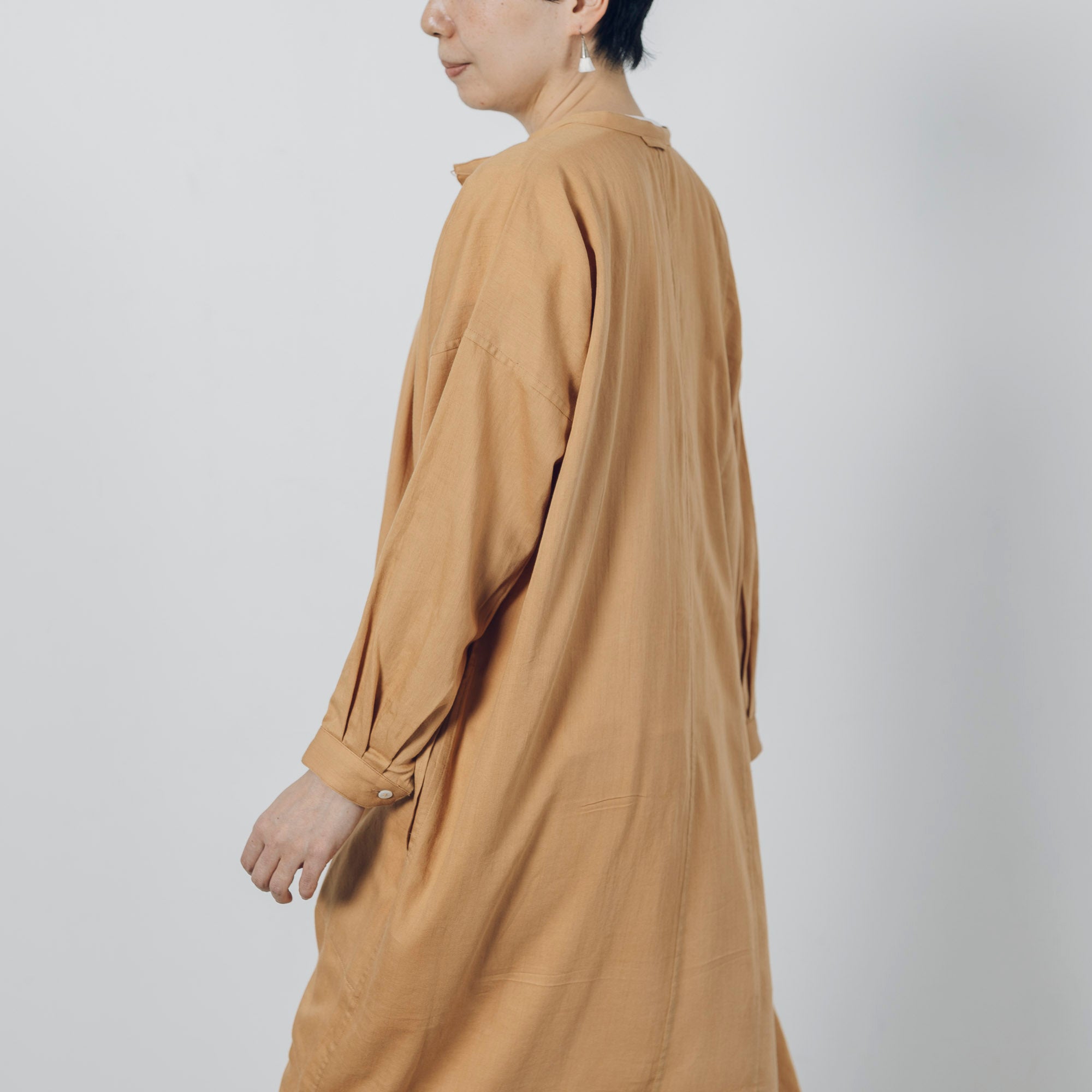 [Echizen One-piece] Maxi length/organic cotton/Akaso orange