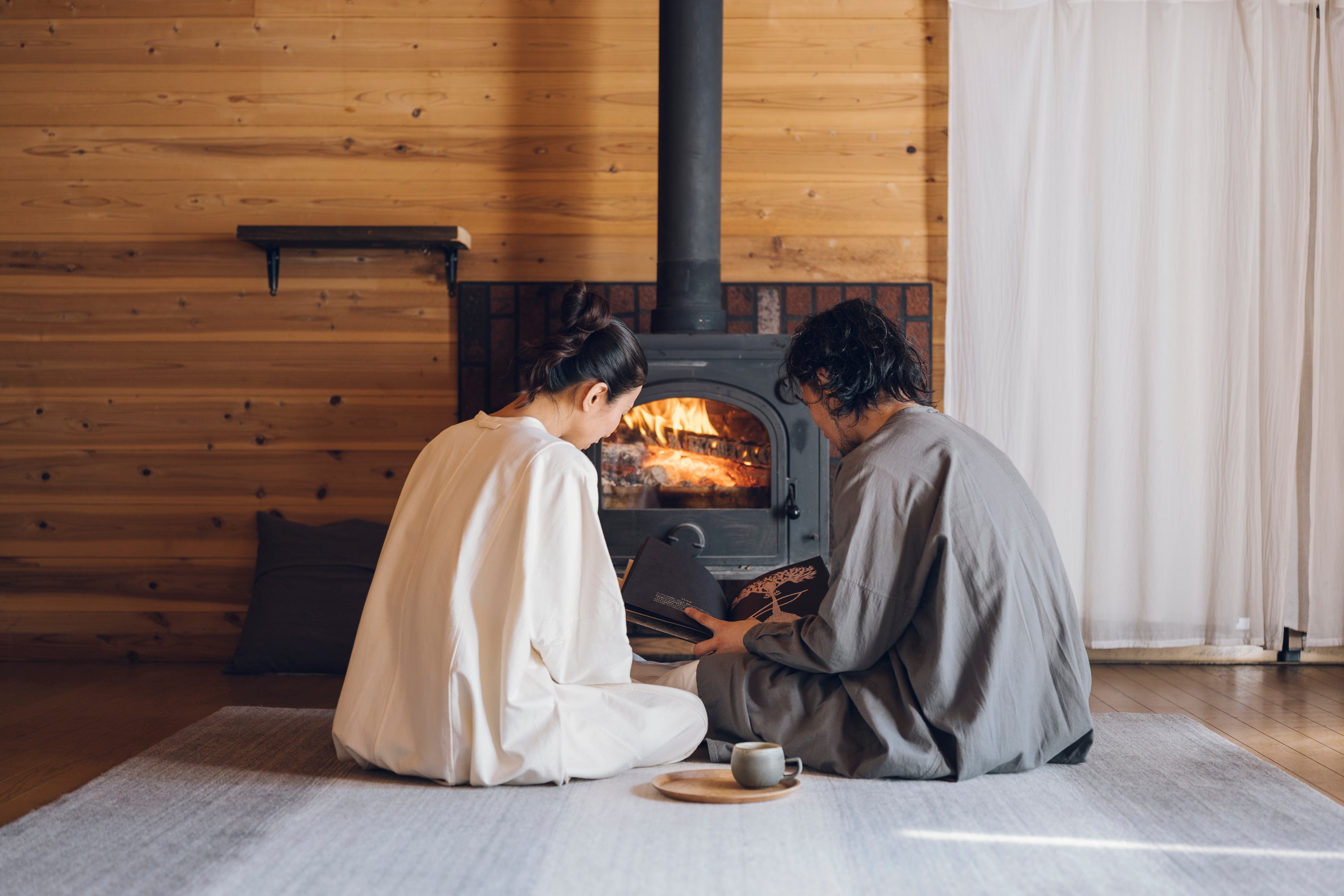 ［越前ワンピース］オーガニックコットン・ネル/生成り