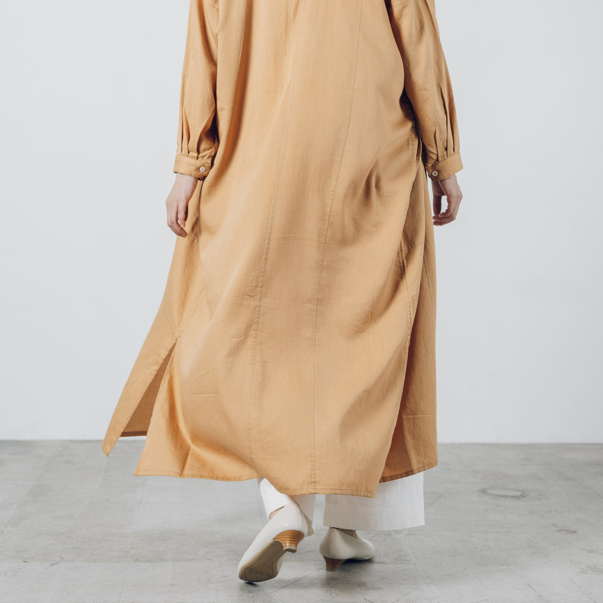 [Echizen One-piece] Maxi length/organic cotton/Akaso orange