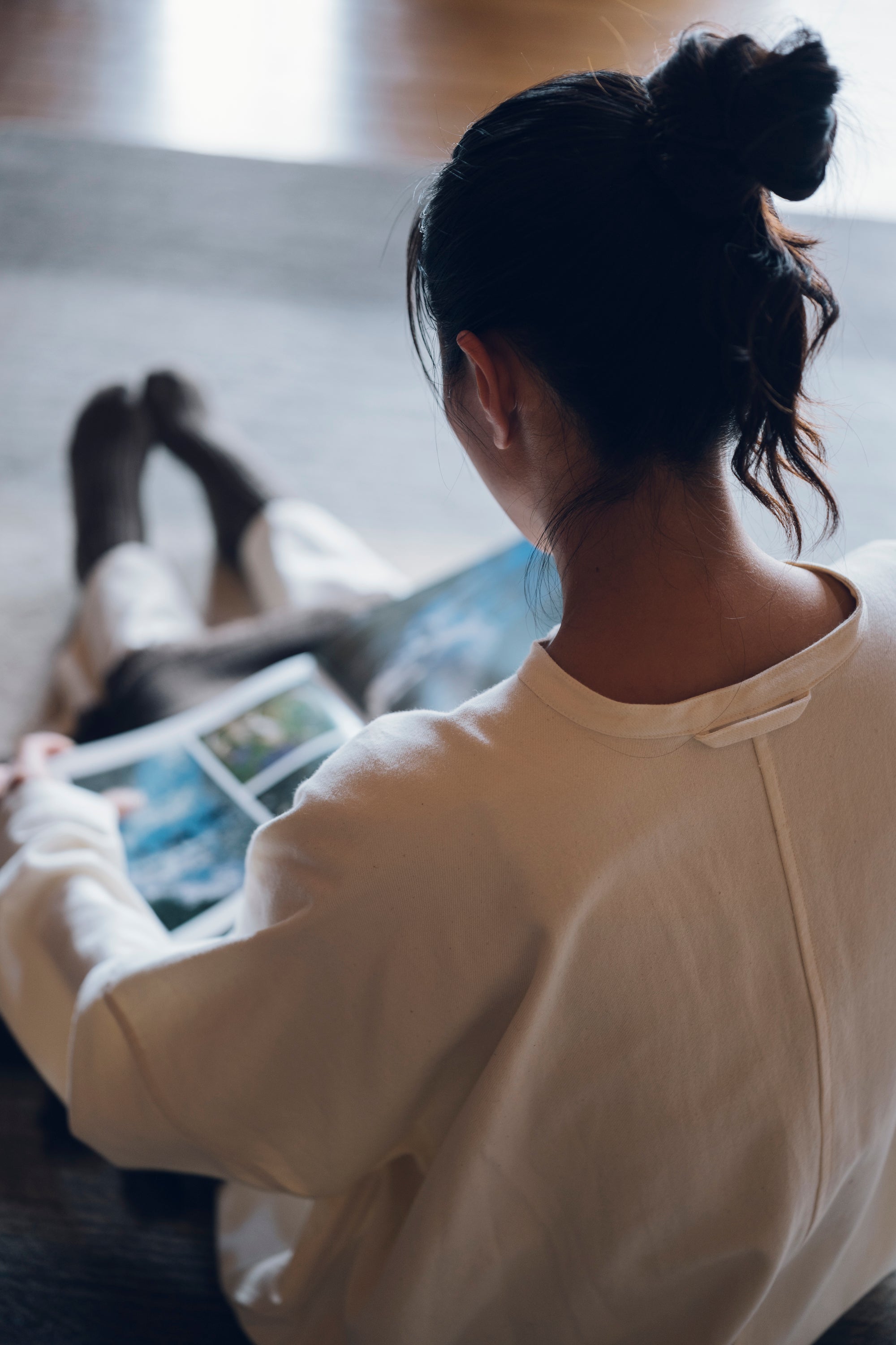 ［越前ワンピース］オーガニックコットン・ネル/生成り