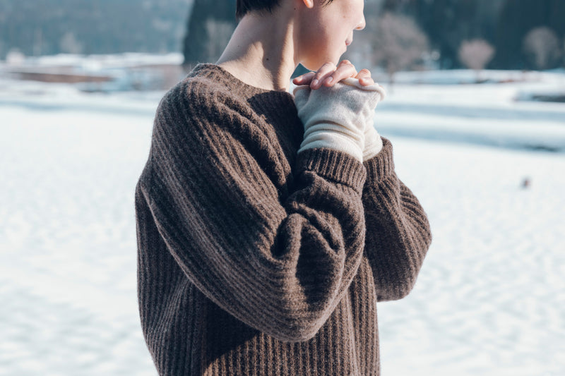 [Sweater] Tasmanian wool/ dark brown size 2 