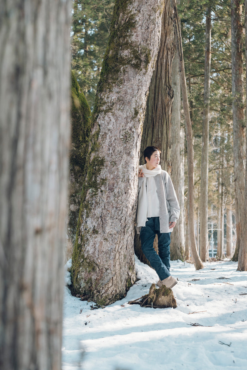 [Cardigan] Black Merino Heather/ size 2 