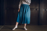 [Skirt] Gathered skirt/indigo dye gradation