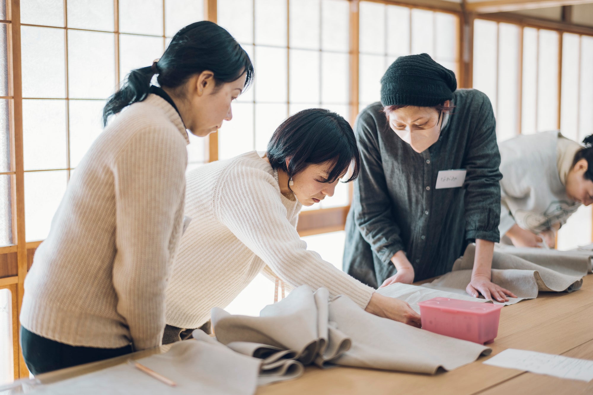 「もじり袖の羽織」をつくる2泊3日のワークショップ