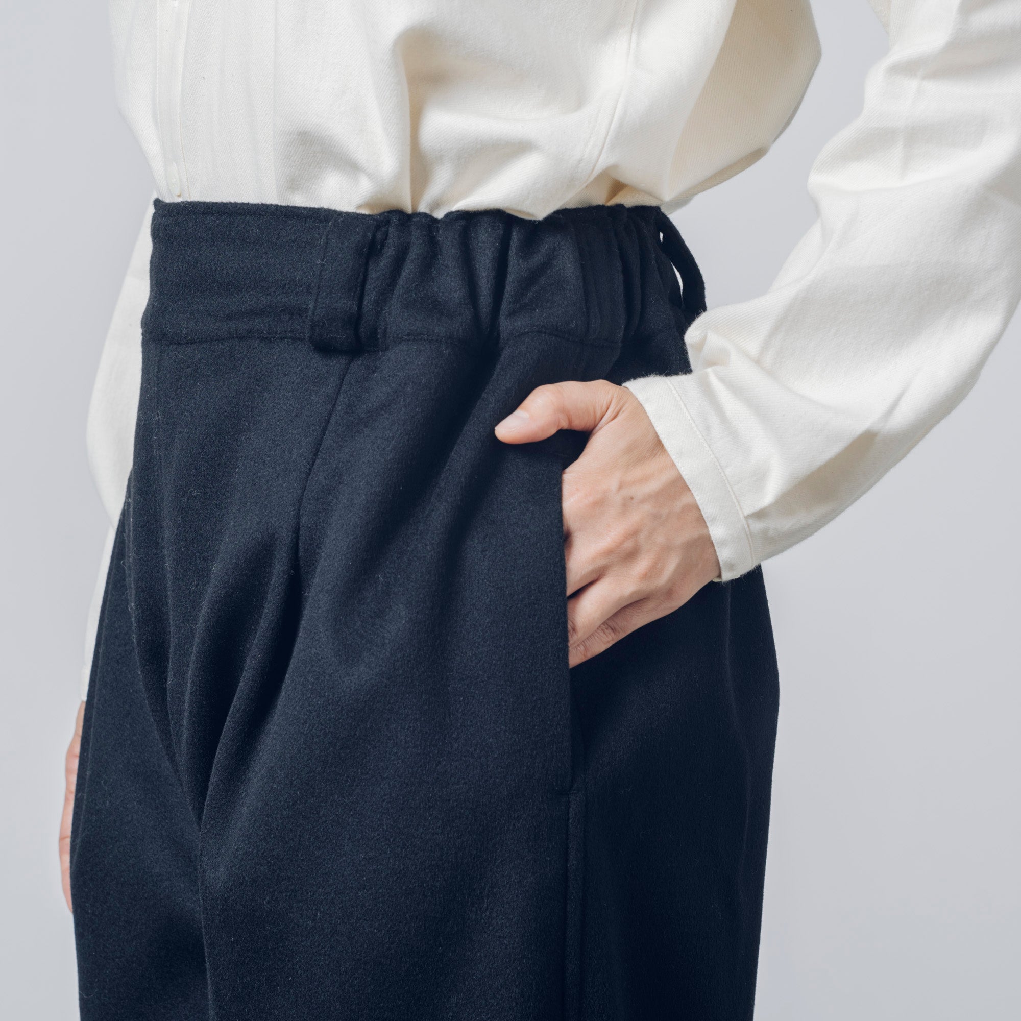 [Hakama] Rescue Wool Cashmere / Black [Jodhpurs]