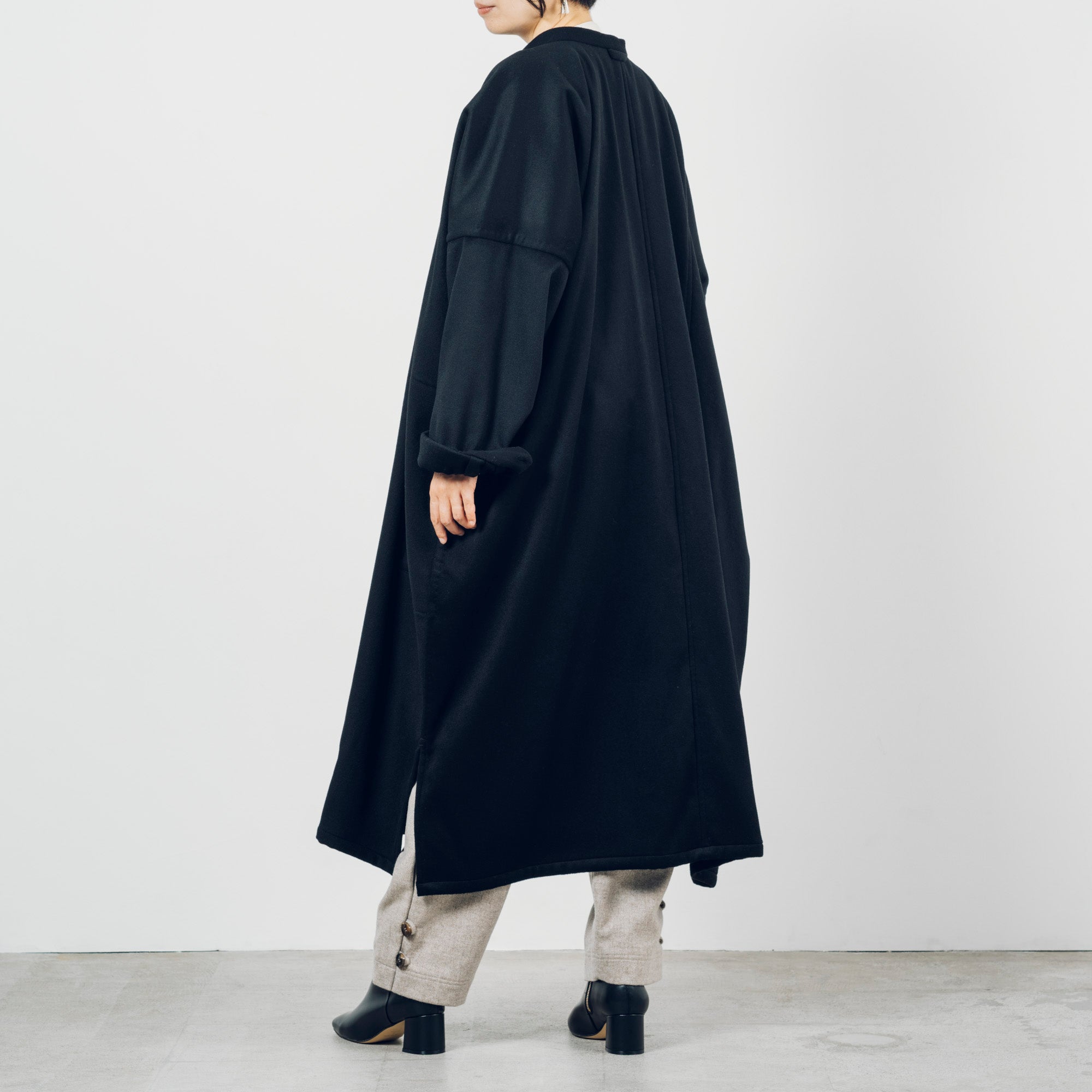 [Echizen Coat] Rescue Wool Cashmere / Black