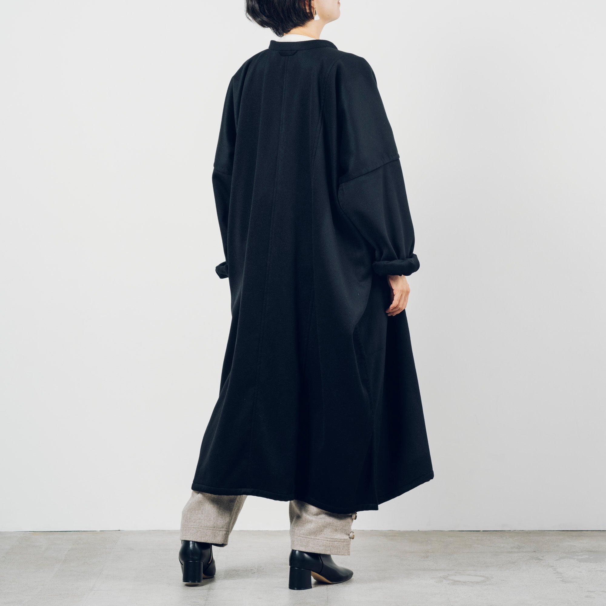 [Echizen Coat] Rescue Wool Cashmere / Black