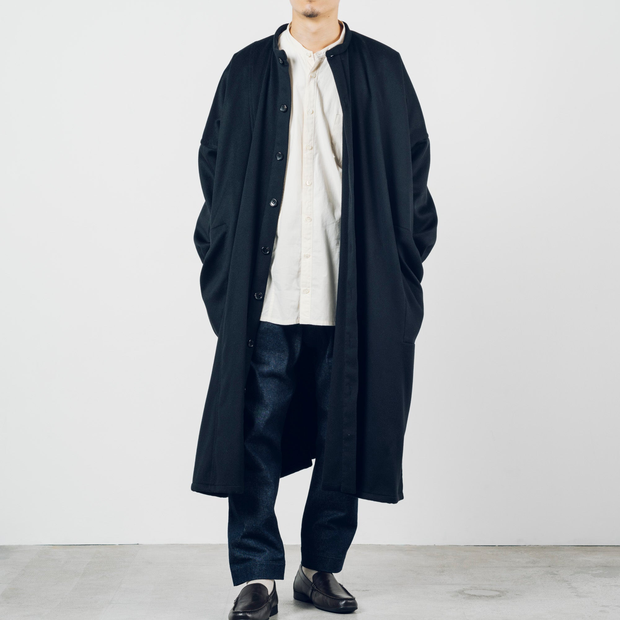 [Echizen Coat] Rescue Wool Cashmere / Black