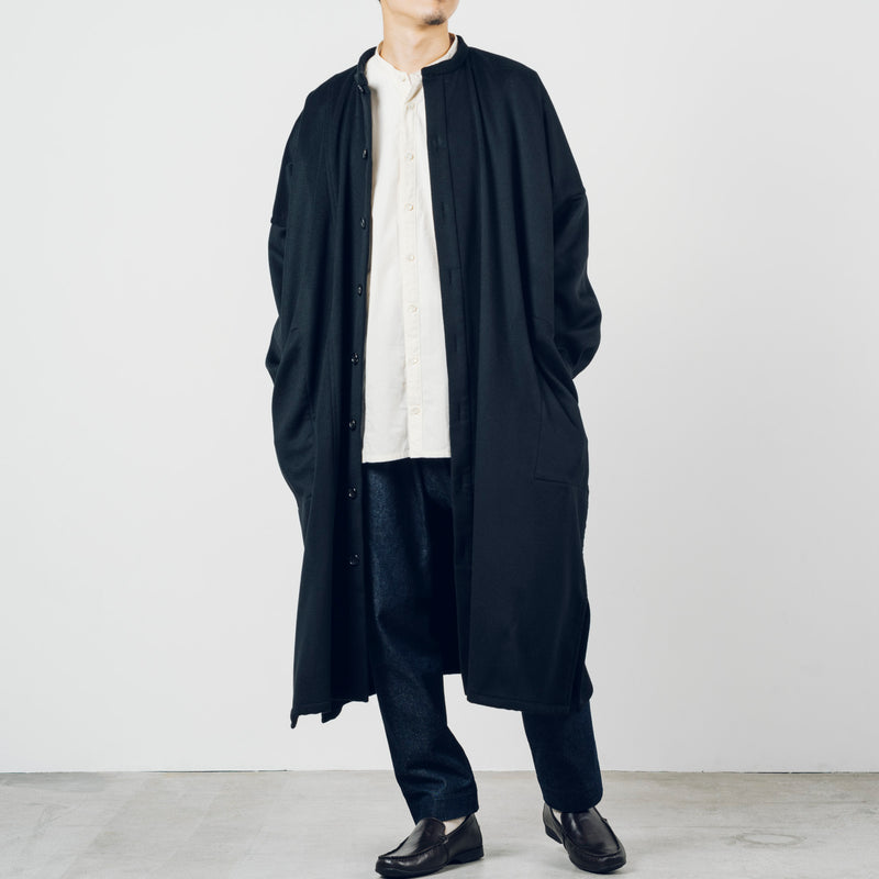 [Echizen Coat] Rescue Wool Cashmere / Black