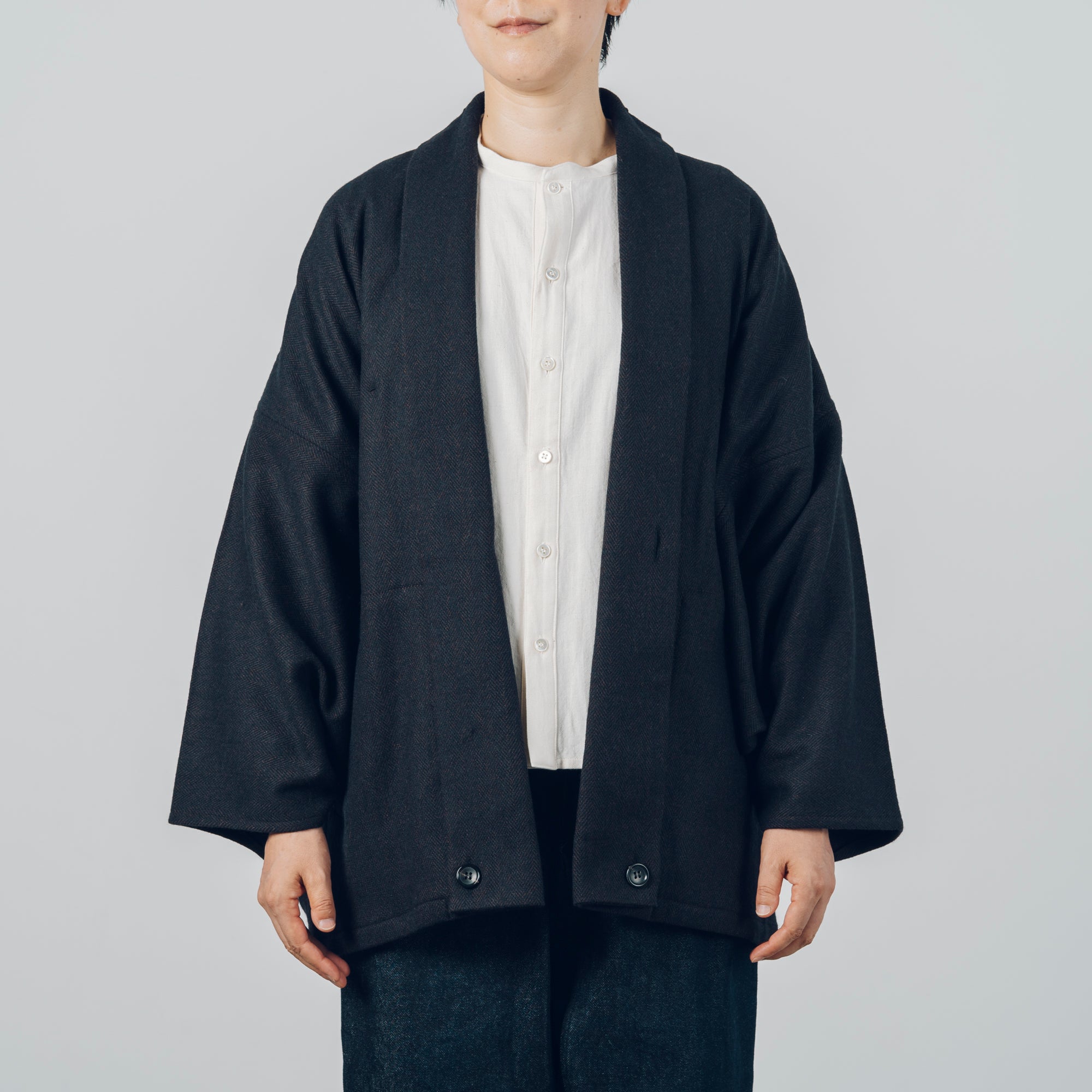[Smooth jacket] Rescue linen/black