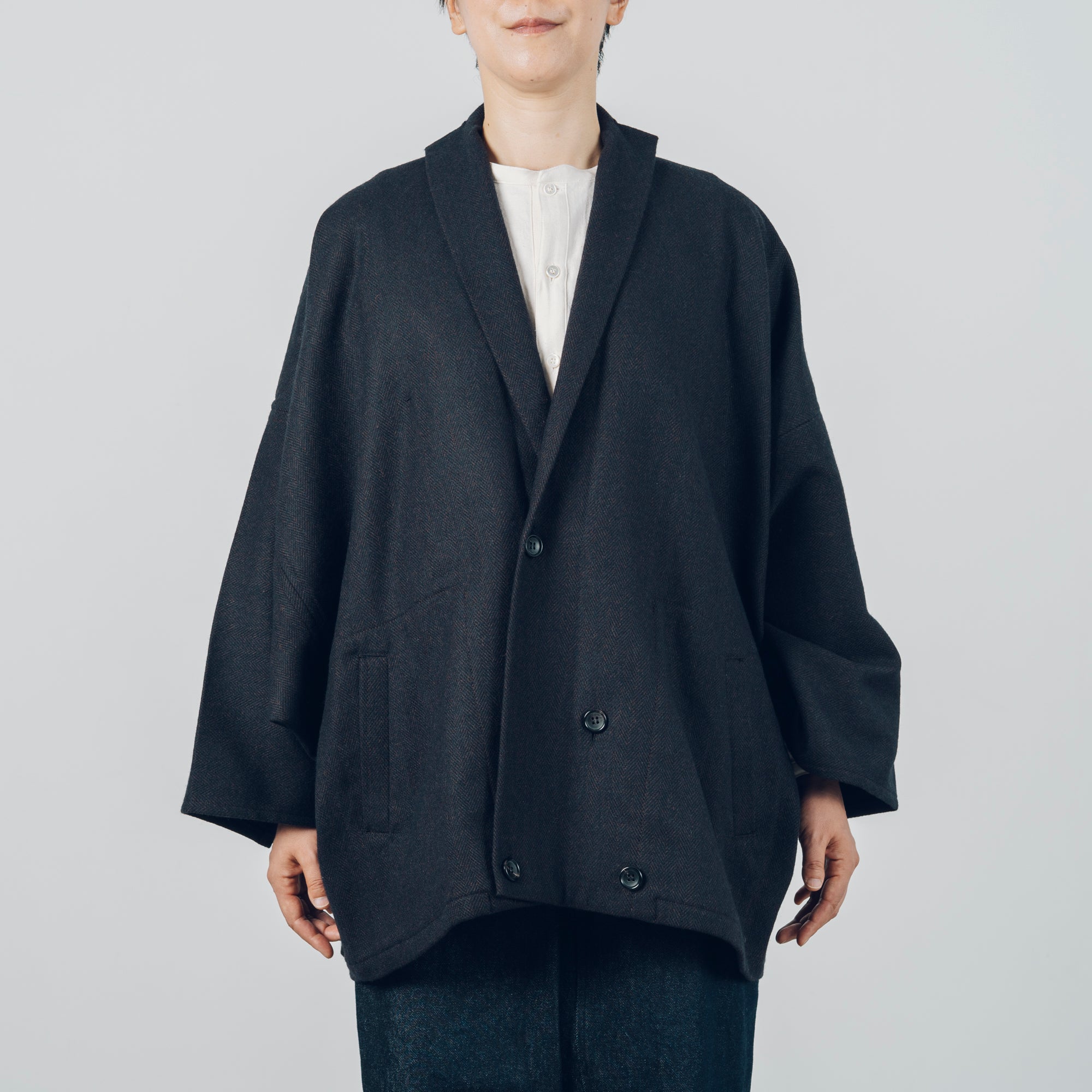 [Smooth jacket] Rescue linen/black