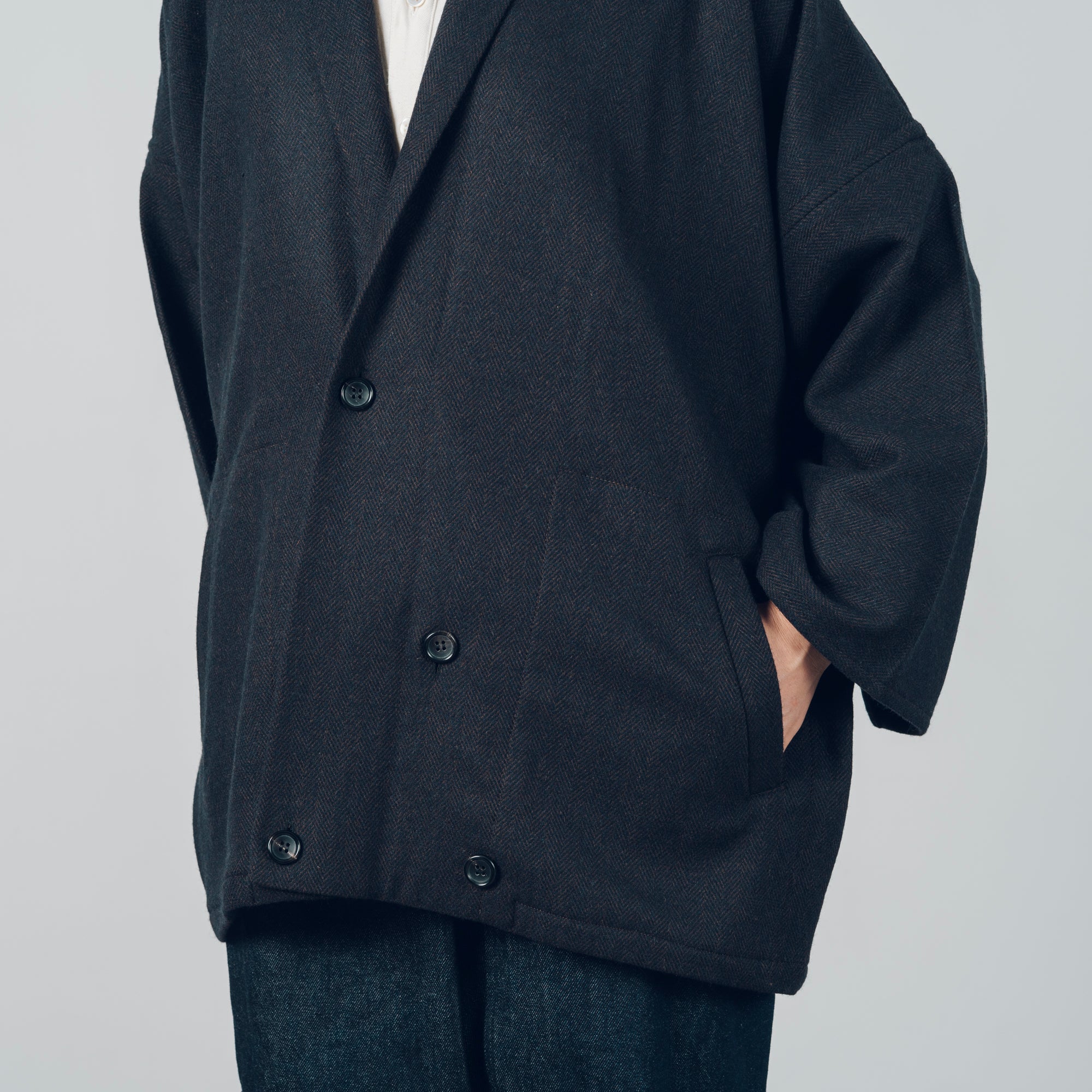 [Smooth jacket] Rescue linen/black