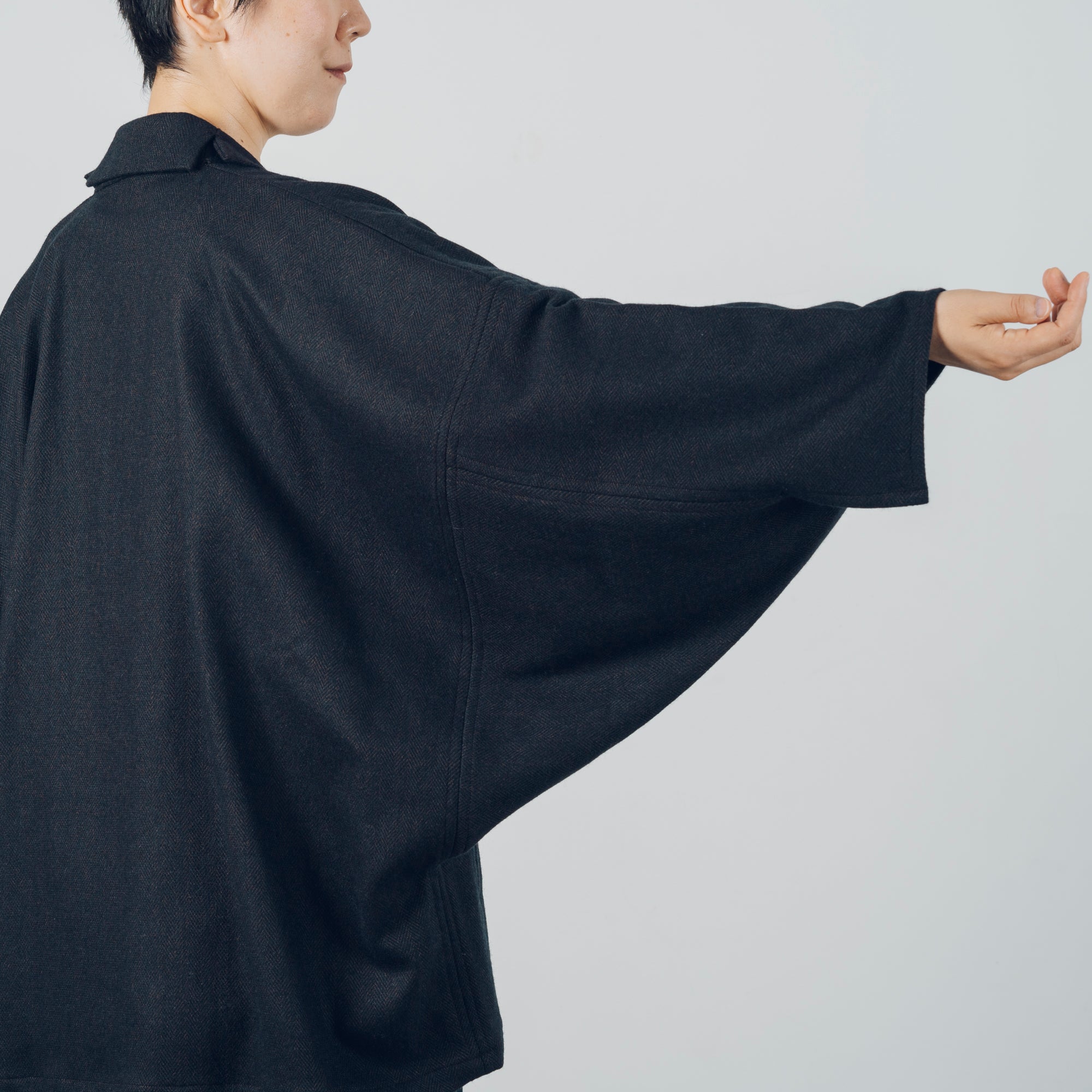 [Smooth jacket] Rescue linen/black