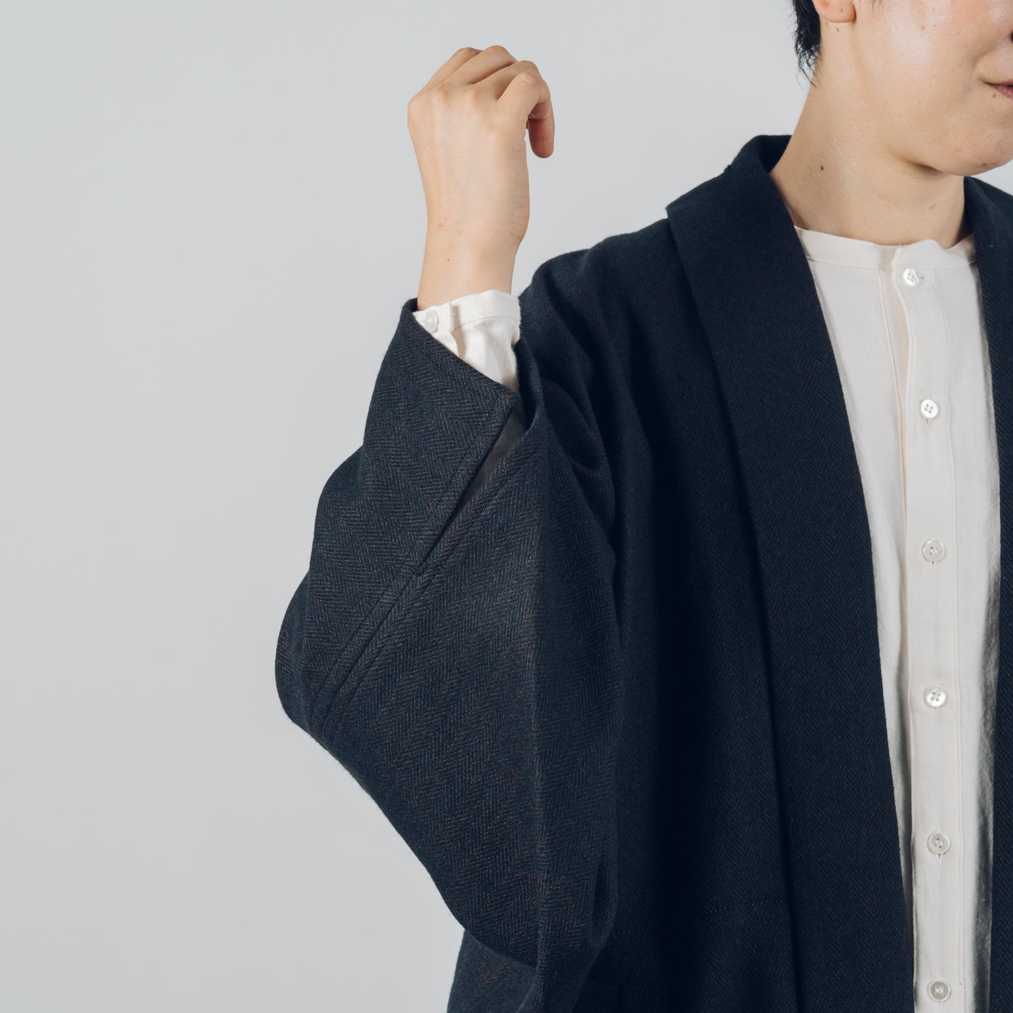 [Smooth jacket] Rescue linen/black