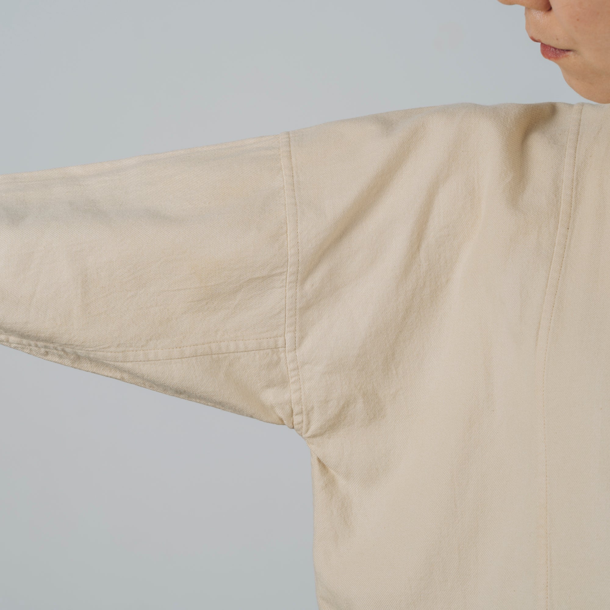 [Echizen Shirt] Organic cotton flannel / beige (marigold dyed)