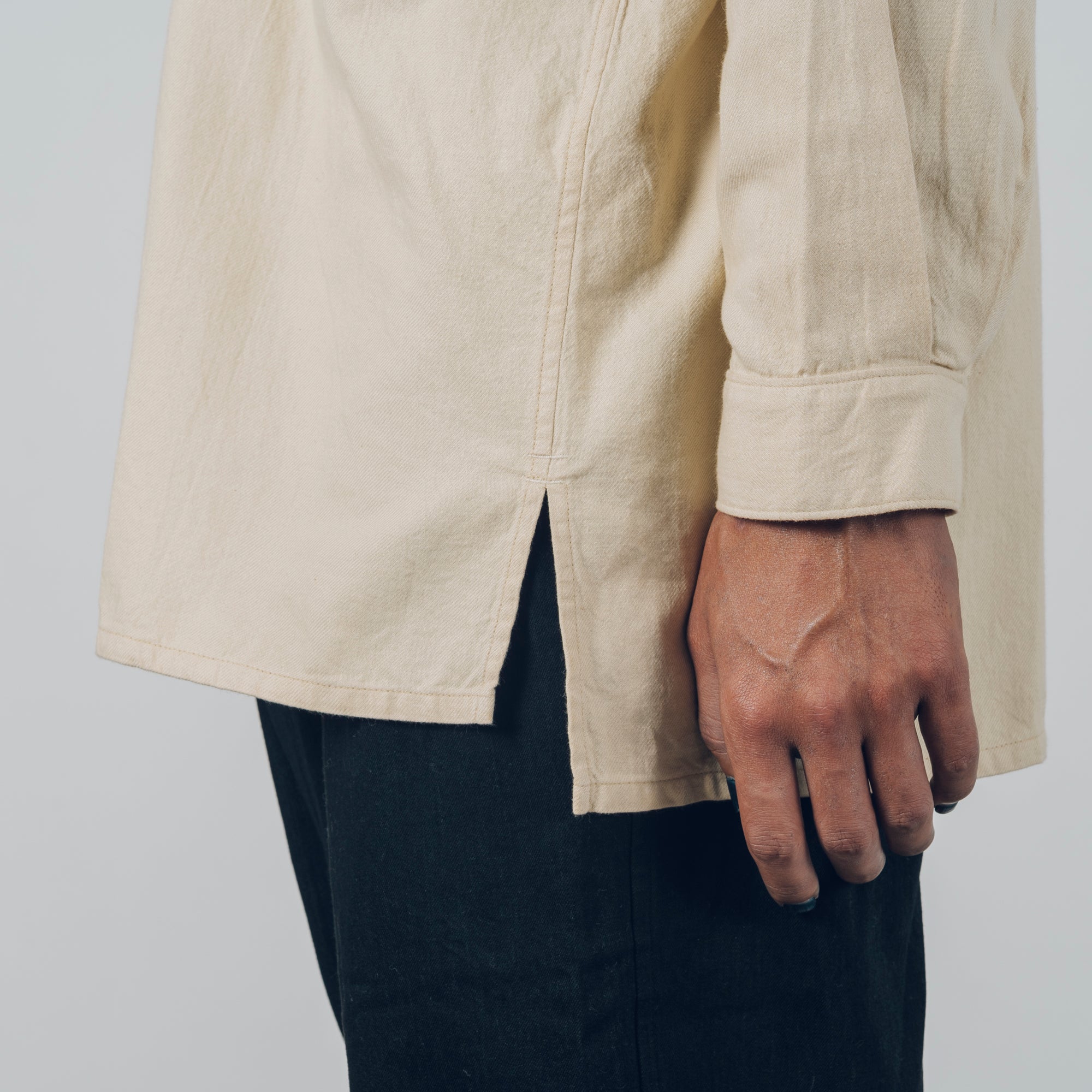 [Echizen Shirt] Organic Cotton Flannel/Marigold Khaki