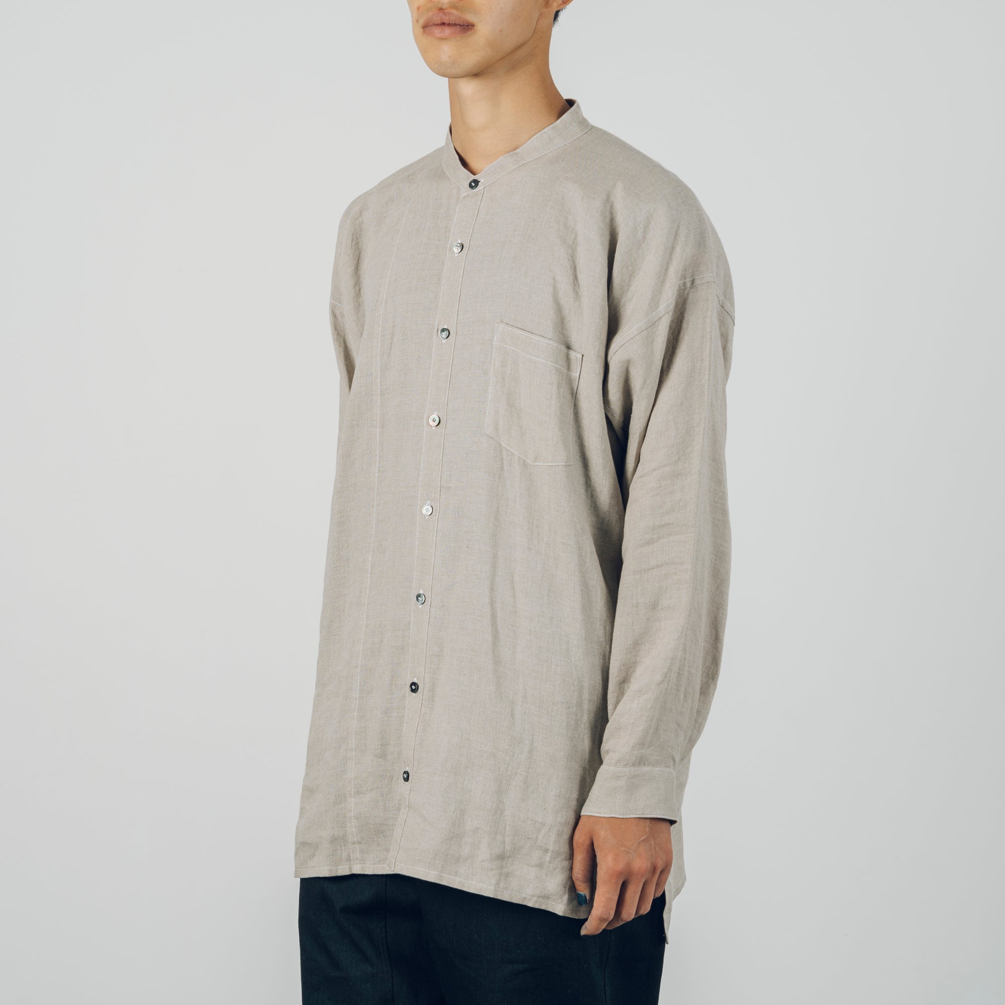 [Echizen Shirt Kit] Linen White/Hand-sewn