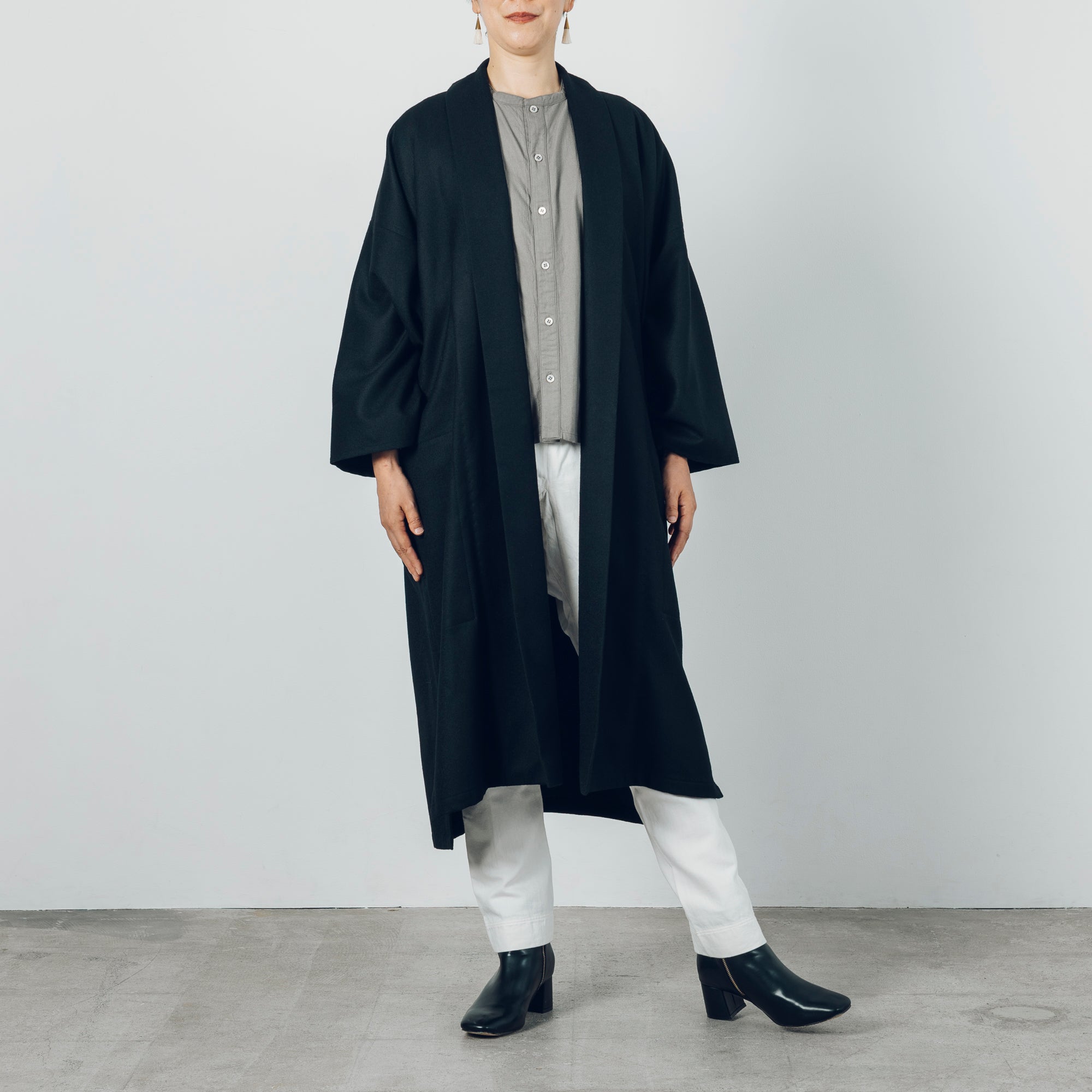 [Smooth jacket] Rescue linen/black