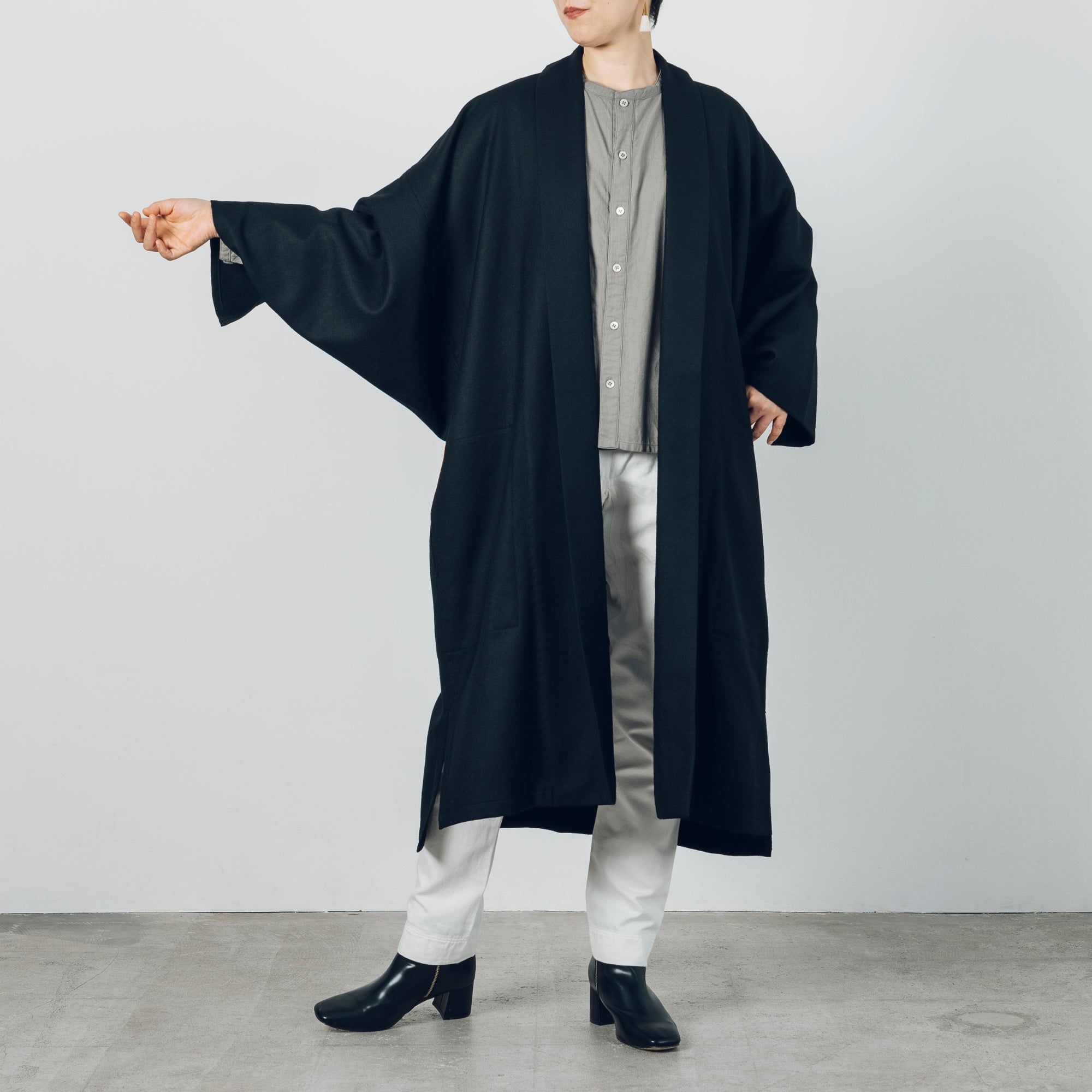 [Smooth jacket] Rescue linen/black