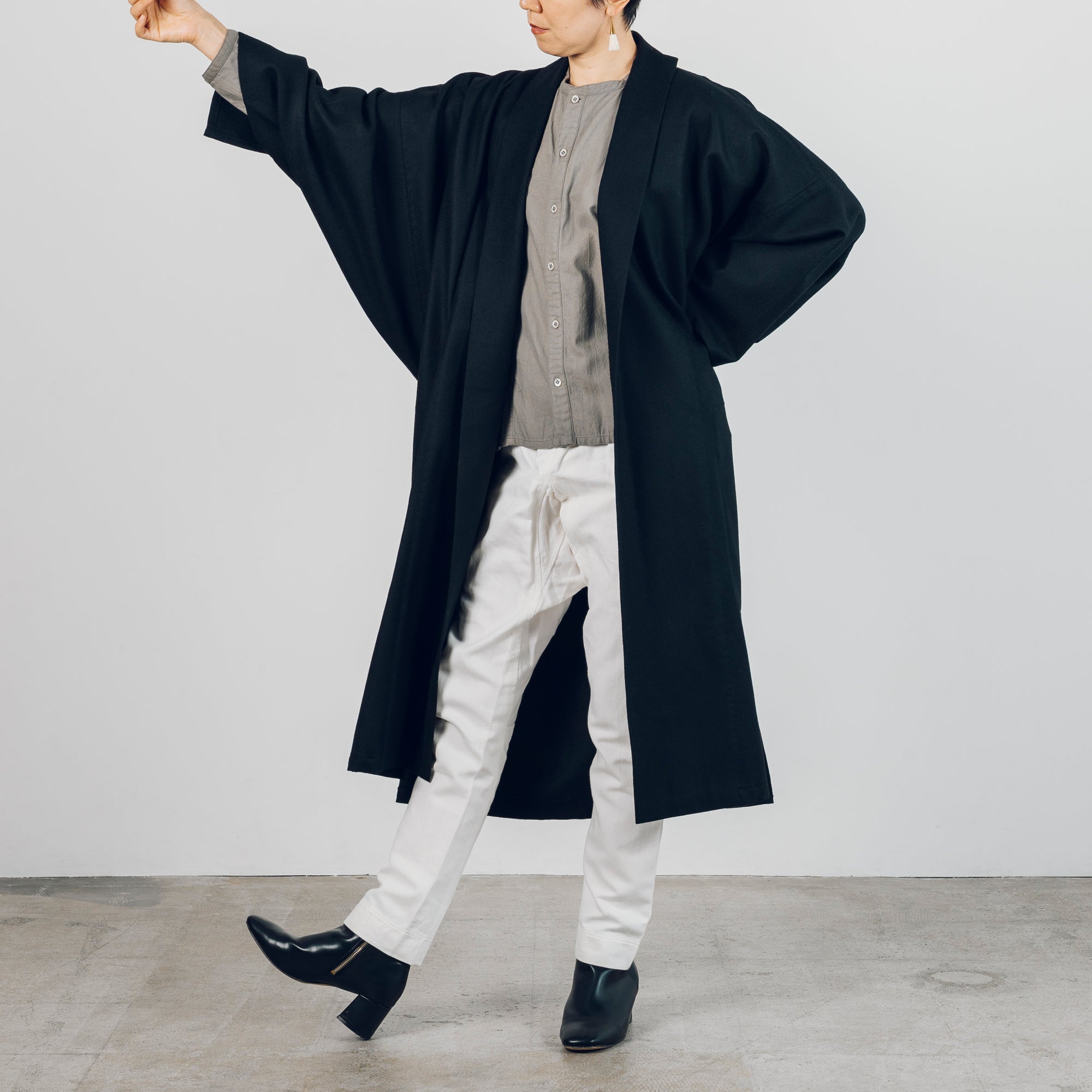 [Smooth jacket] Rescue linen/black