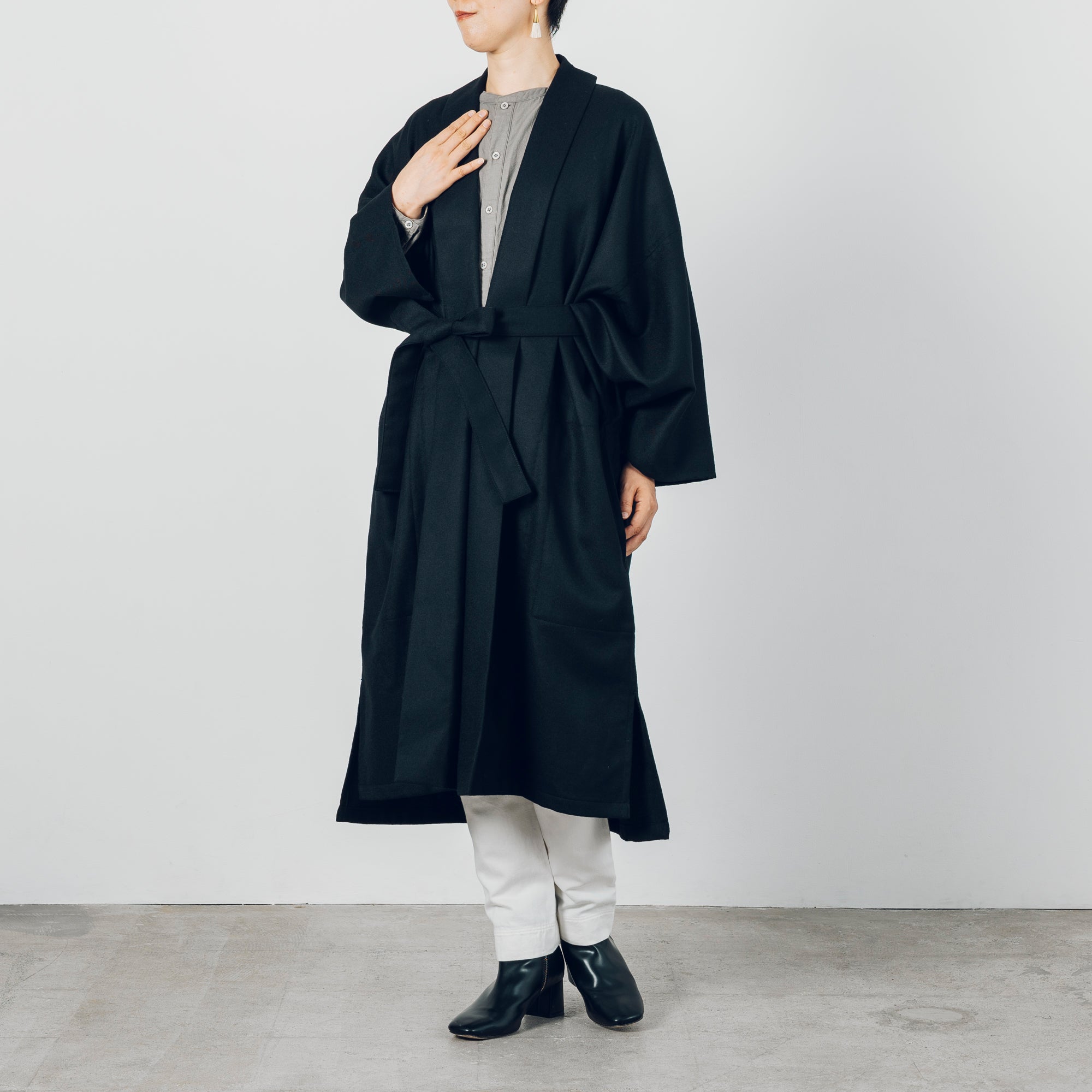 [Smooth jacket] Rescue linen/black