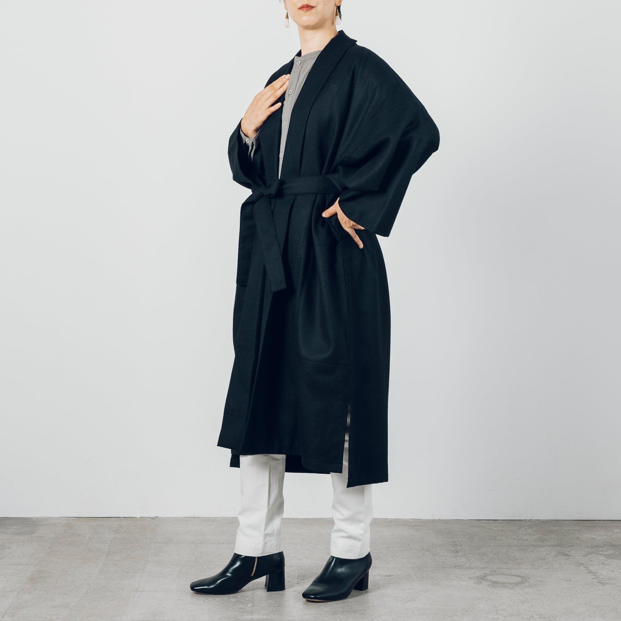 [Smooth jacket] Rescue linen/black