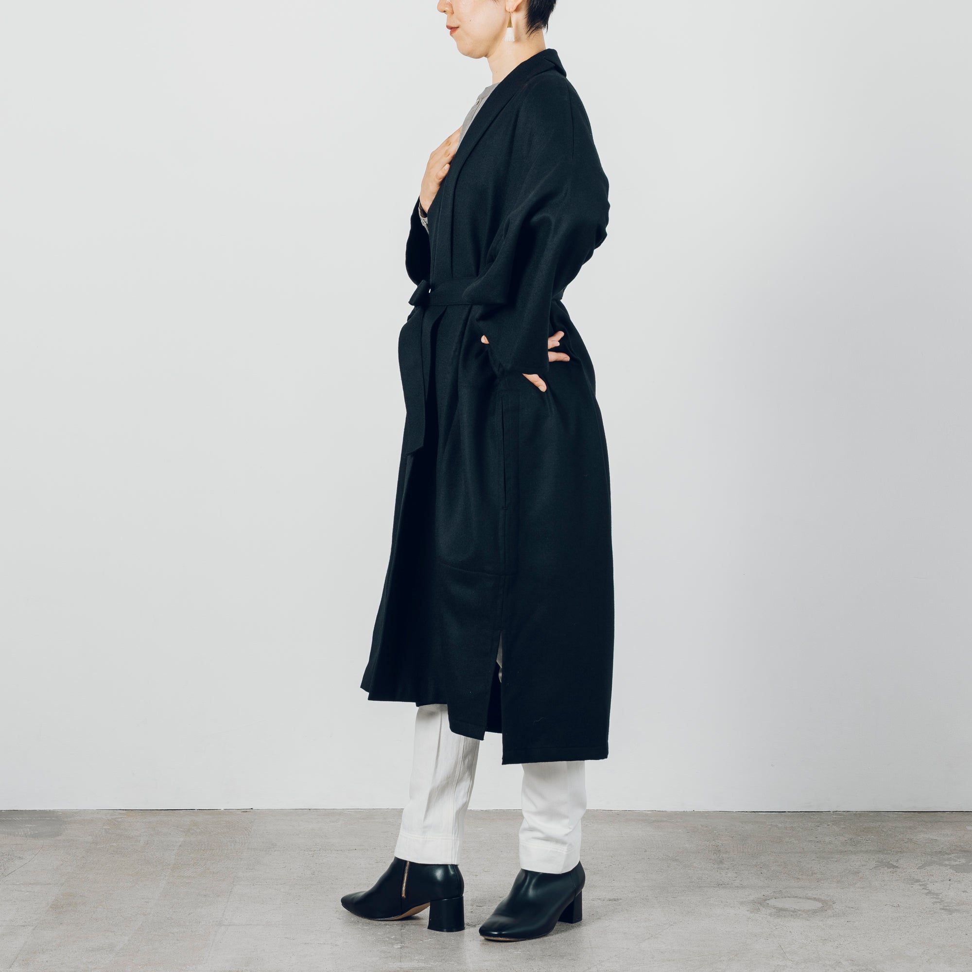 [Smooth jacket] Rescue linen/black