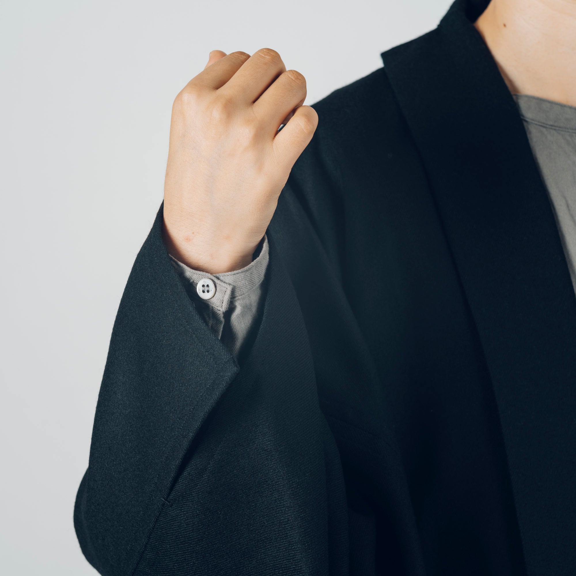 [Smooth jacket] Rescue linen/black