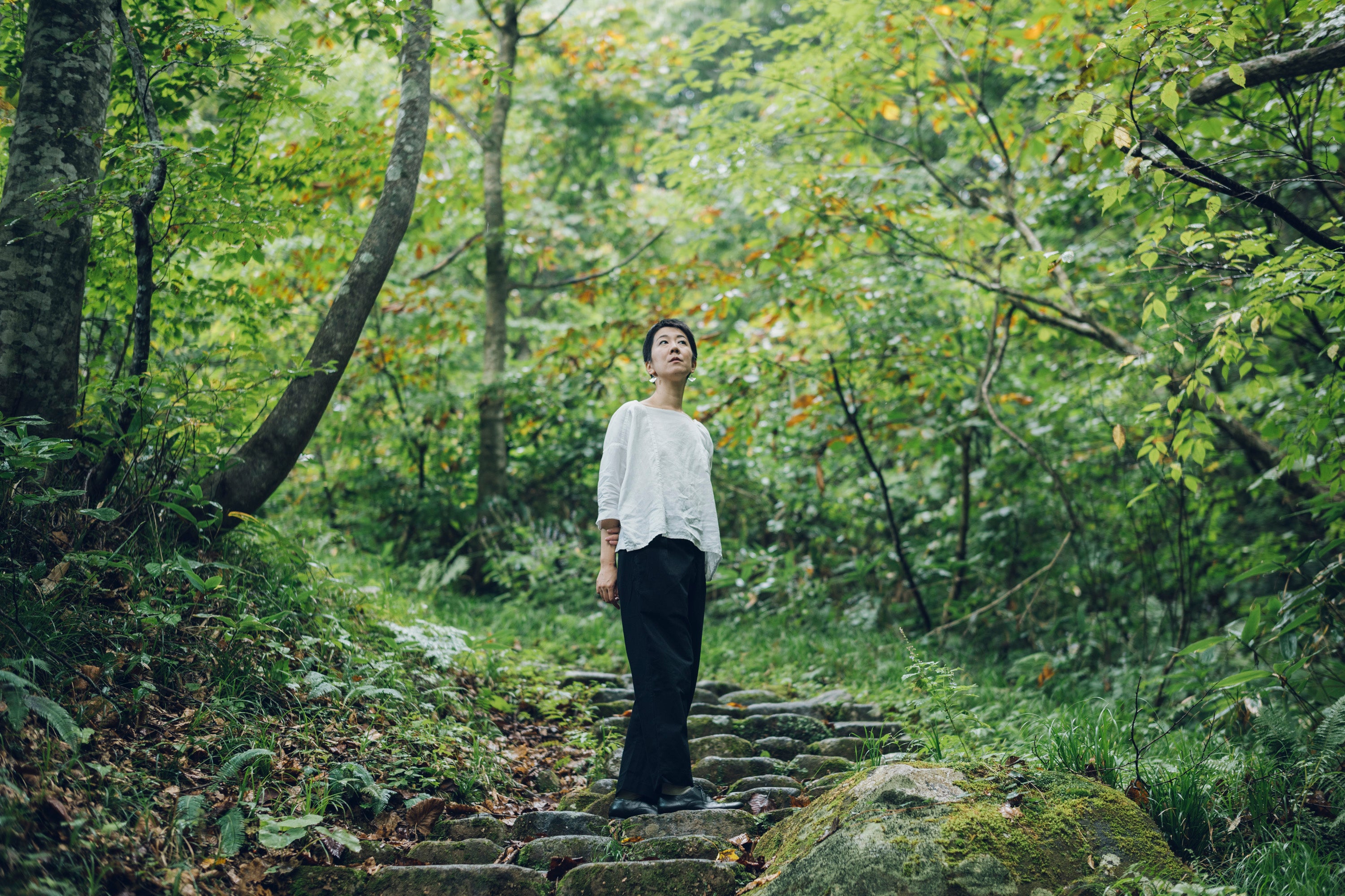 ［越前シャツ/ブラウス・三枚袖シャツ布］リネン/ ホワイト/ 手作り用