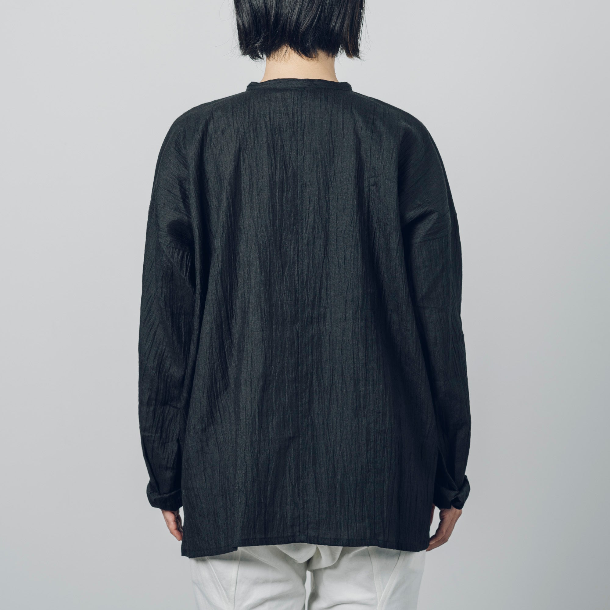 Advance reservation [Echizen shirt short length] Ramie (linen) / Shinnosuke Jofu