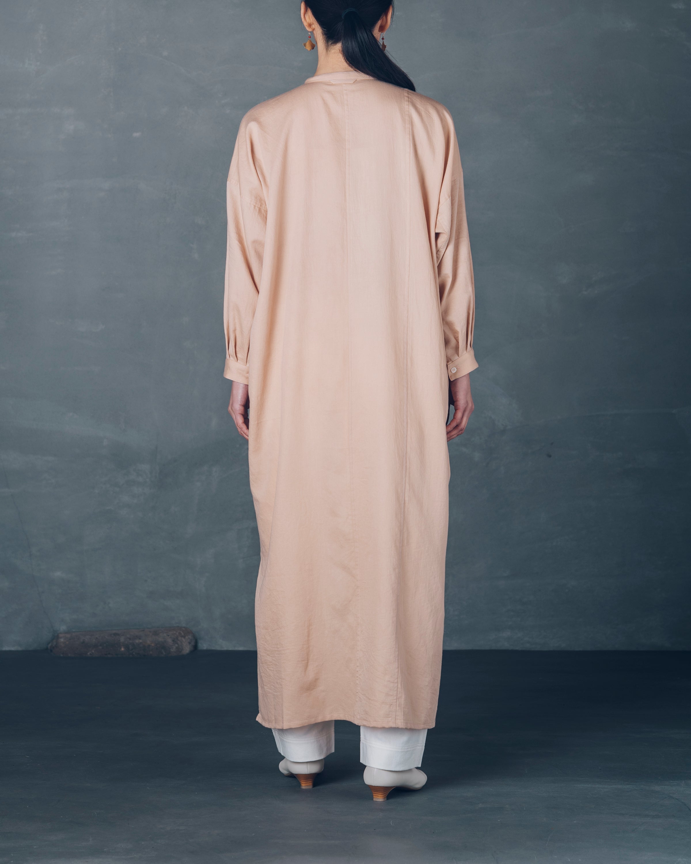 [越前ワンピース]マキシ/OCサテン/桜ピンク