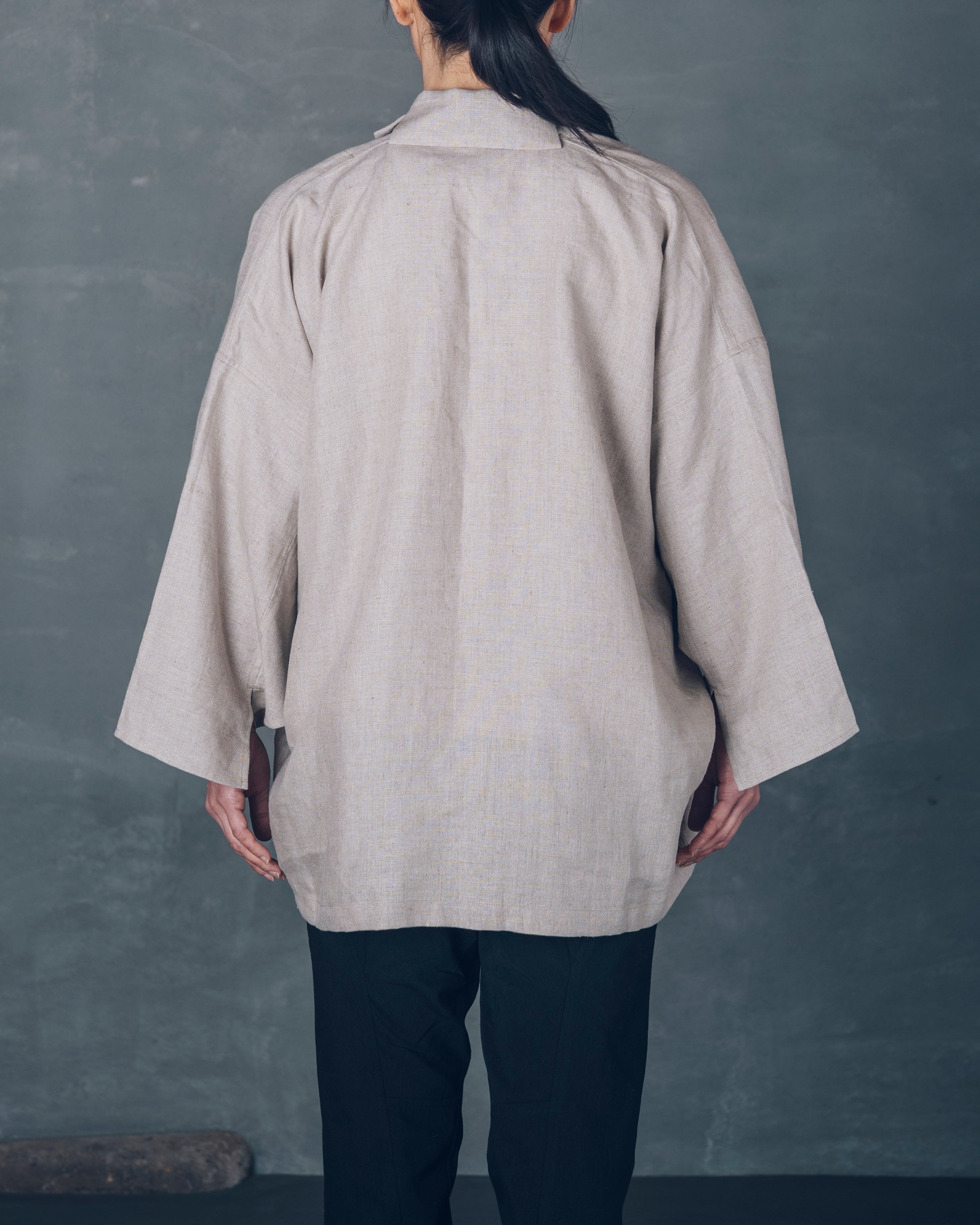 ［もじり袖羽織］リネン/キナリ