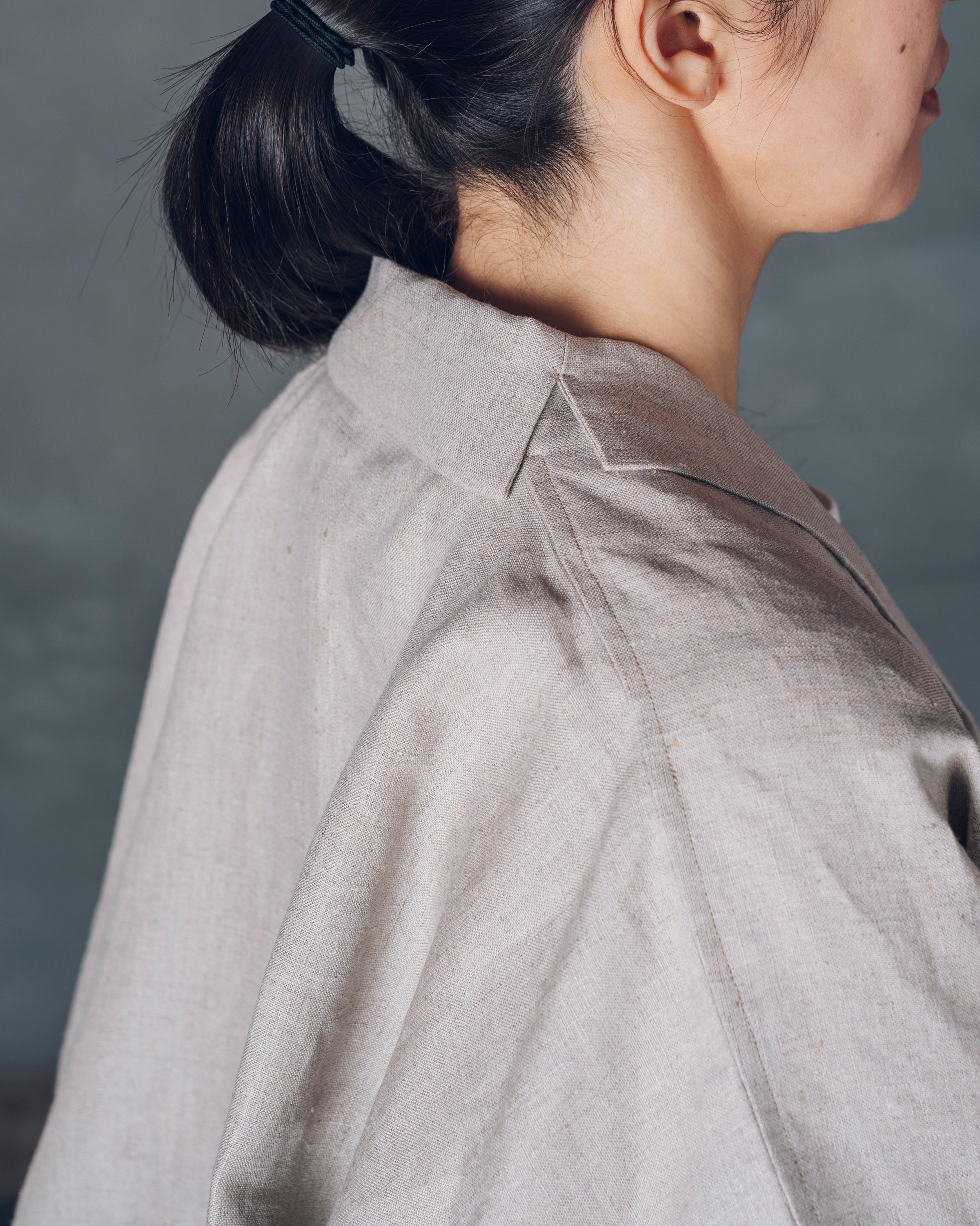 ［もじり袖羽織］リネン/キナリ