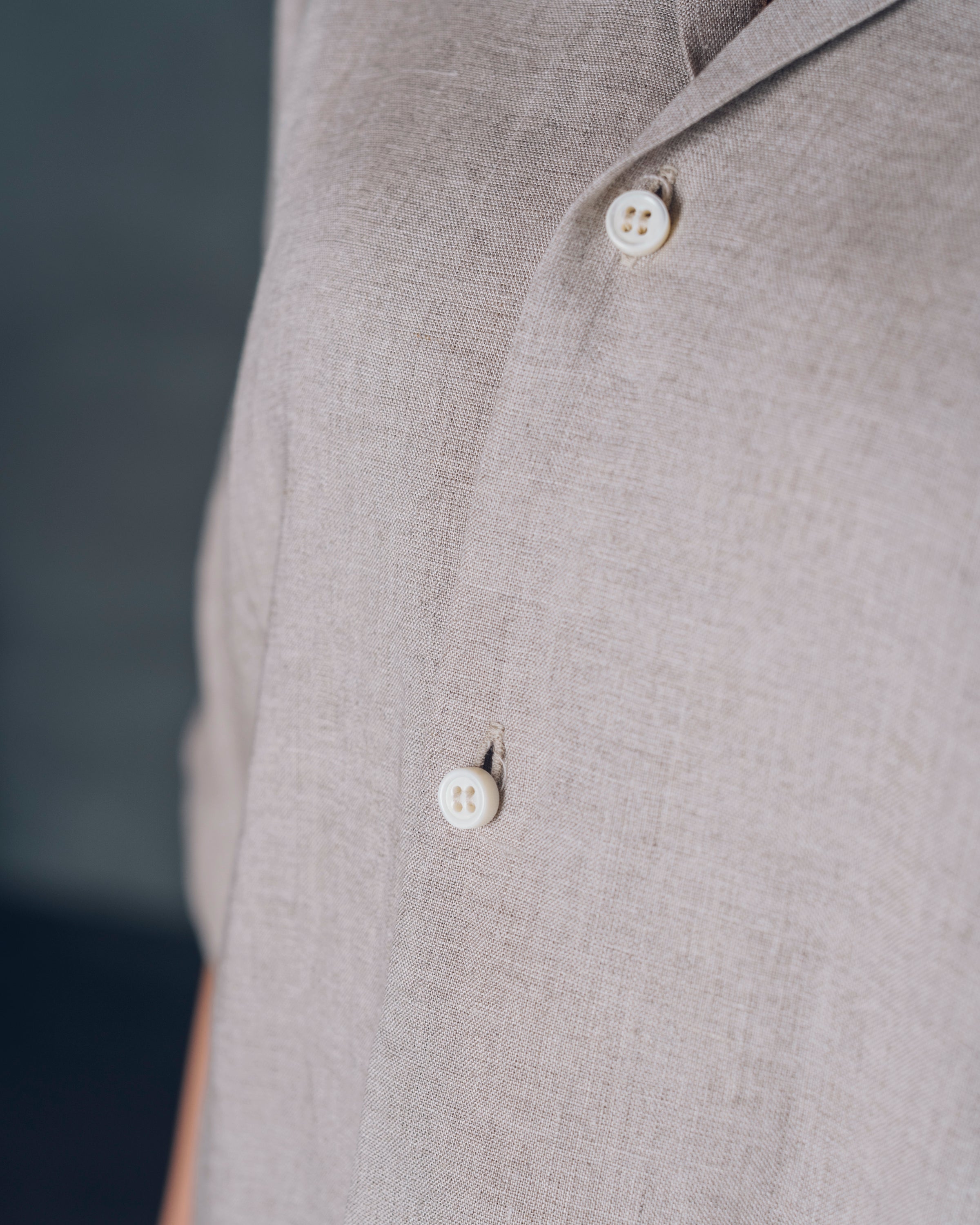 ［3枚袖シャツ］リネン/生成り