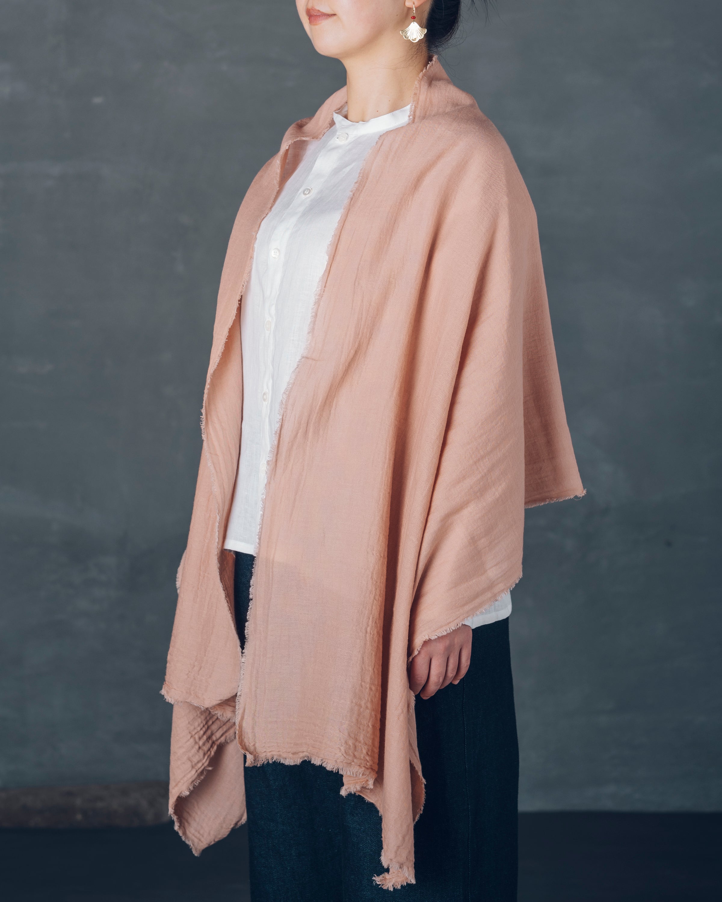 ［ストール］オーガニックコットン / 桜ピンク