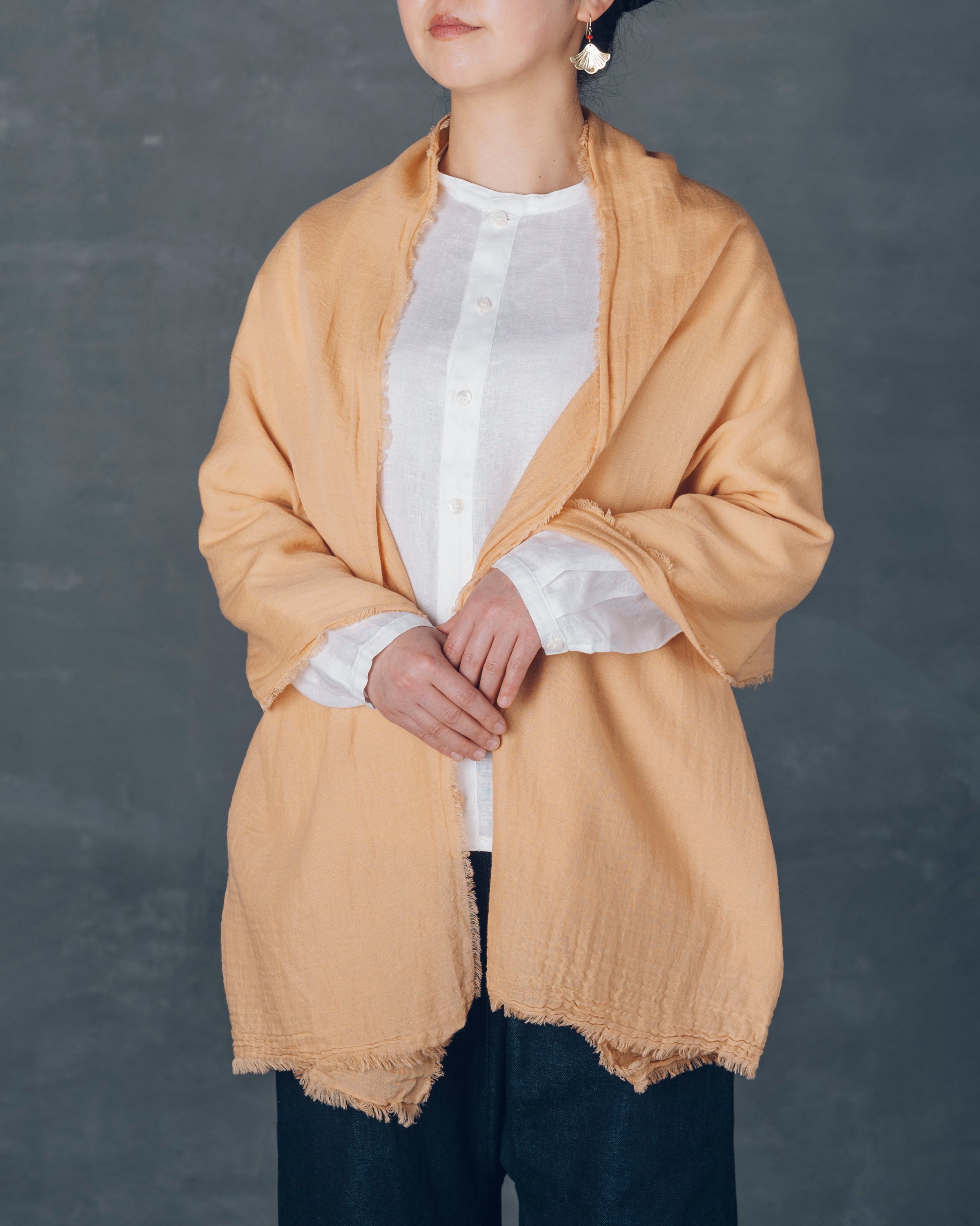 ［ストール］オーガニックコットン / 杉マスタード