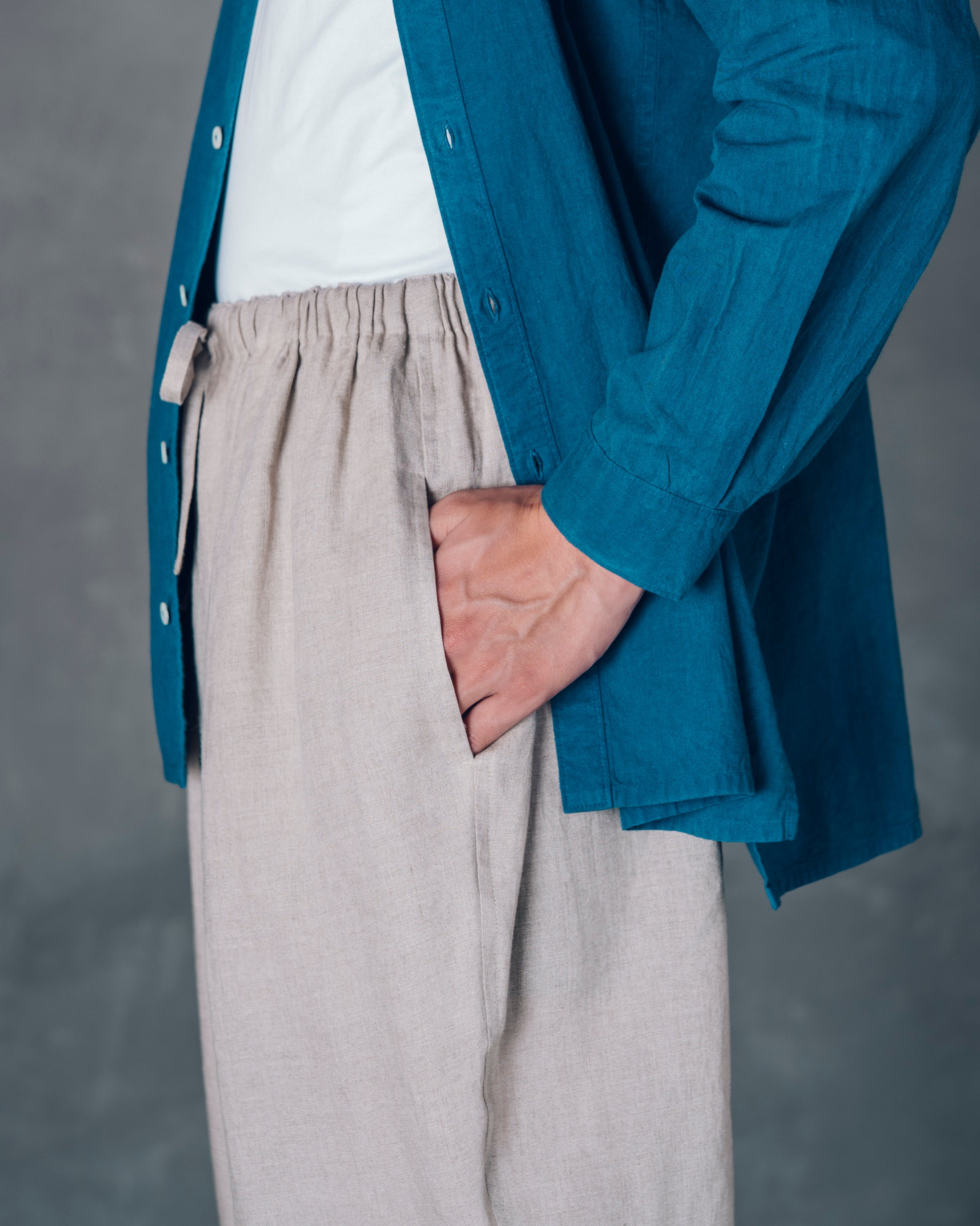 ［かるさんワイド］リネン/生成