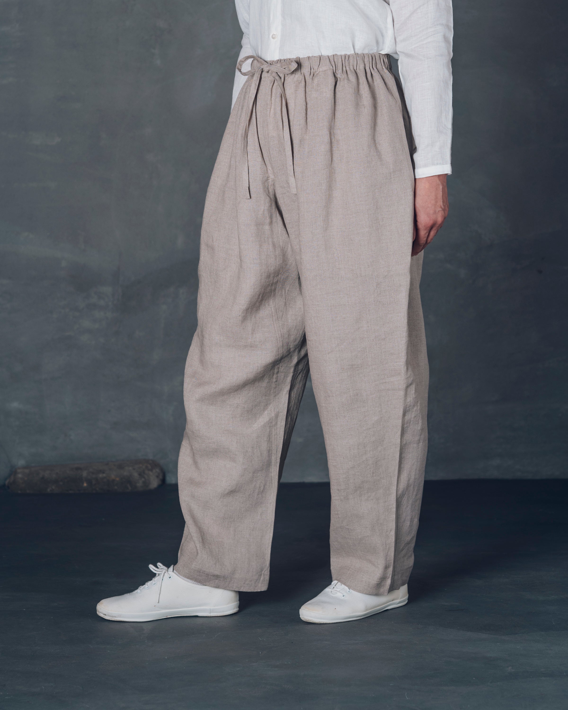 ［かるさんワイド］リネン/生成