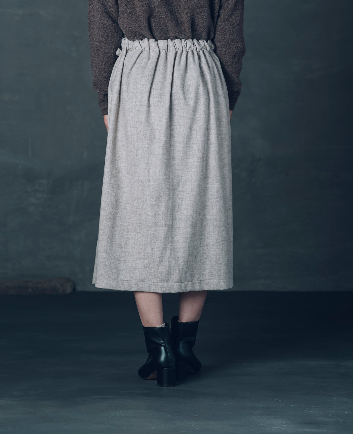 [Wrap Skirt] Merino Wool/Gray