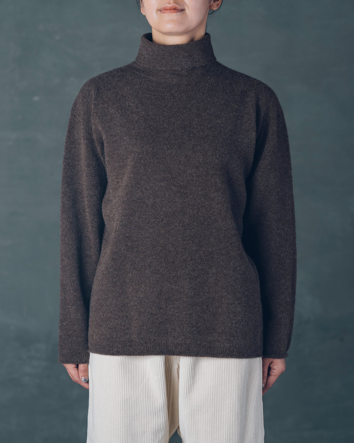 [Crewneck Sweater] Merino Wool / Tasmania Brown Size 1