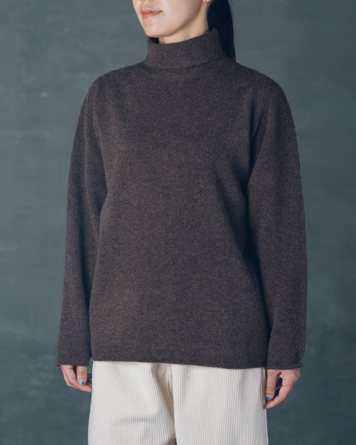 [Crewneck Sweater] Merino Wool / Tasmania Brown Size 1