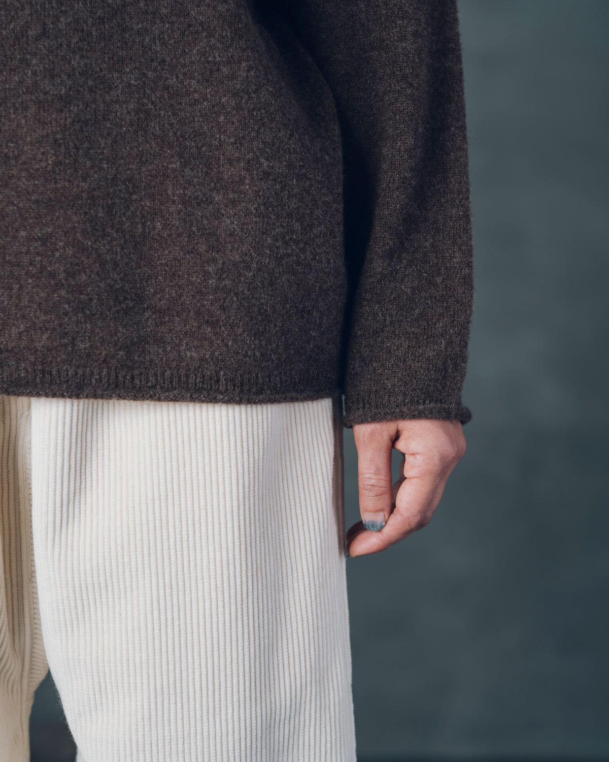[Crewneck Sweater] Merino Wool / Tasmania Brown Size 1