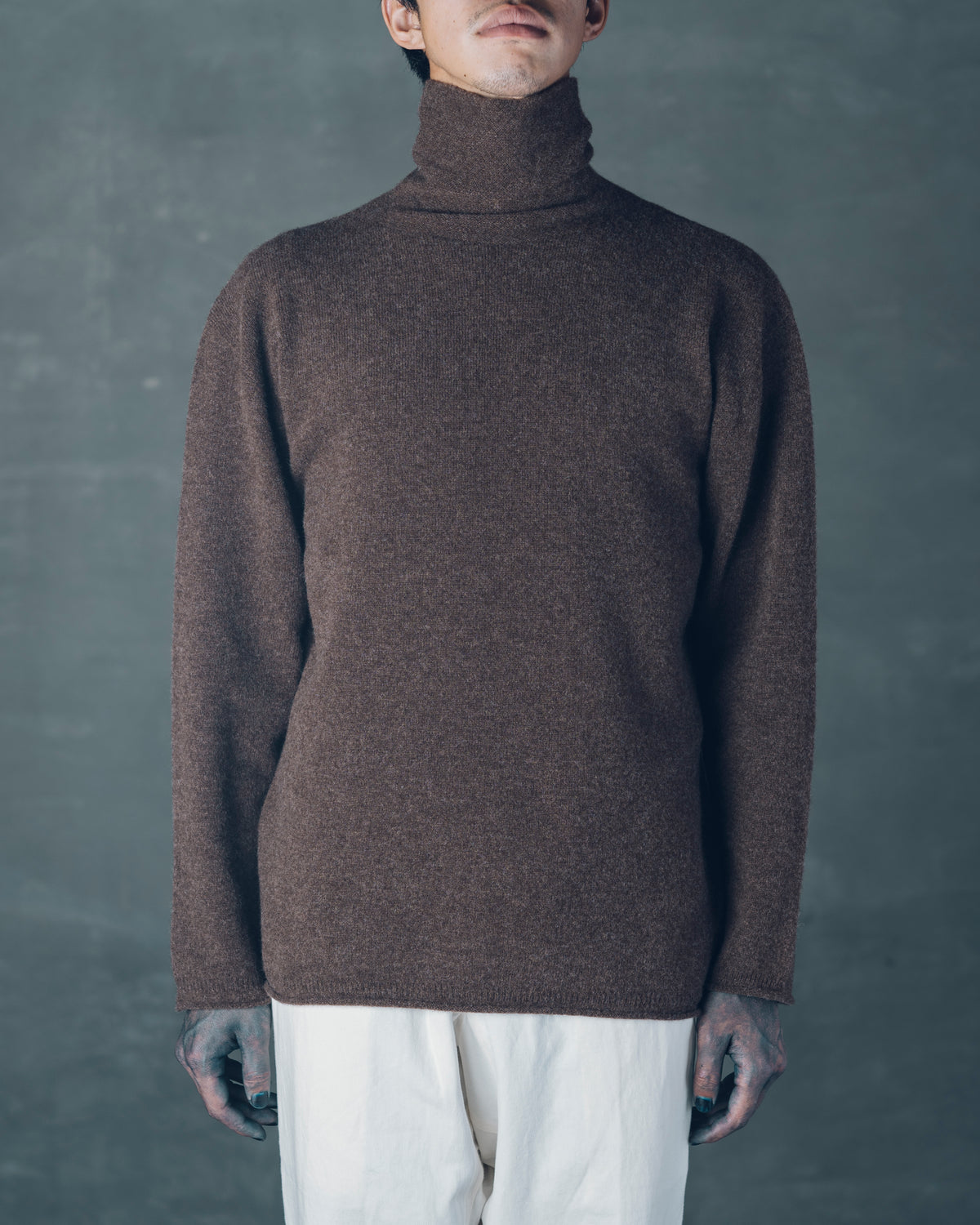 [Crewneck Sweater] Merino Wool / Tasmania Brown Size 1