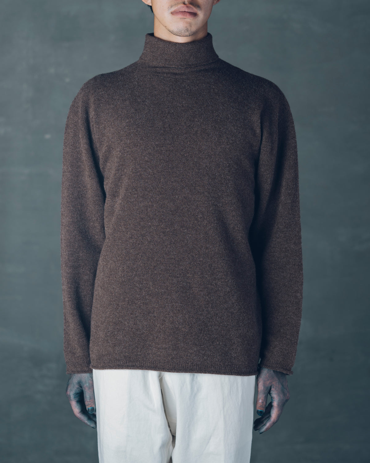 [Crewneck Sweater] Merino Wool / Tasmania Brown Size 1