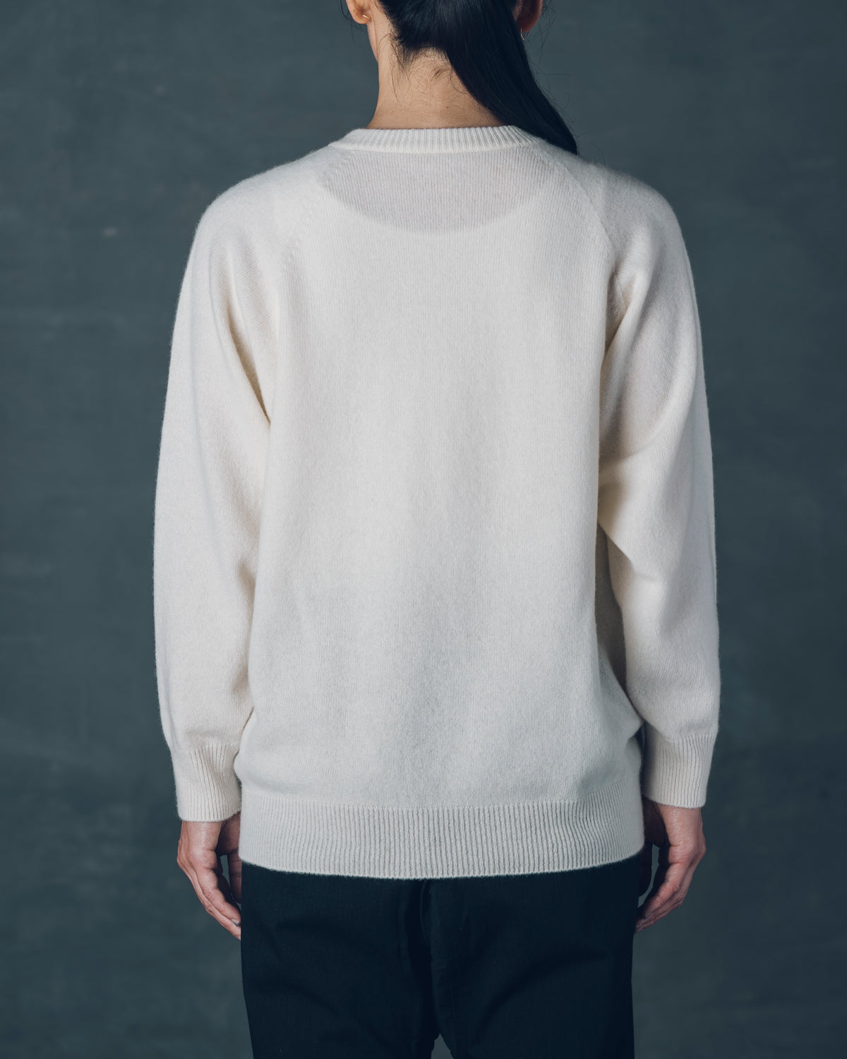 [Cardigan] Black Merino Gray / Size 1