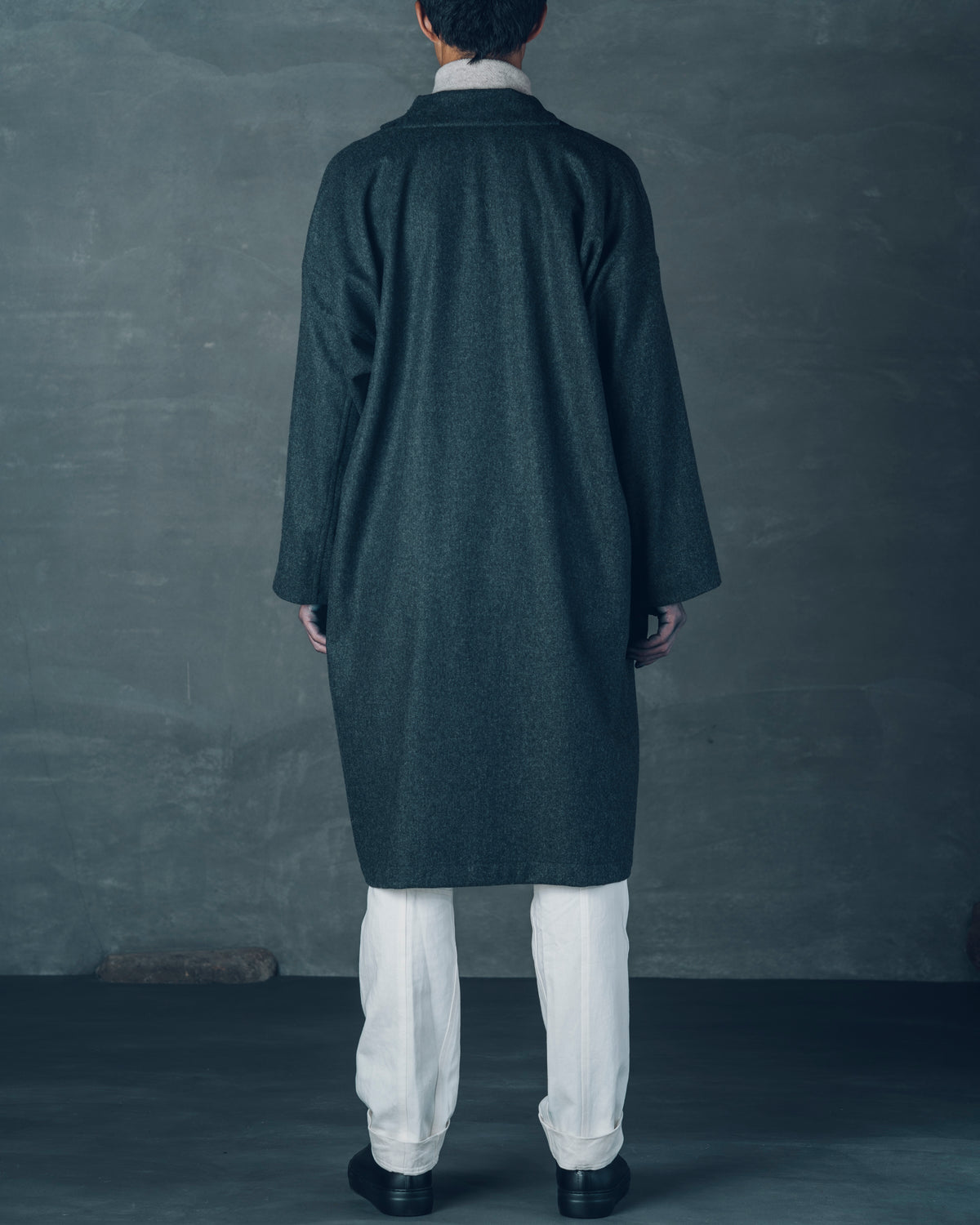 [Echizen Coat] Wool (Black Merino)/Brown
