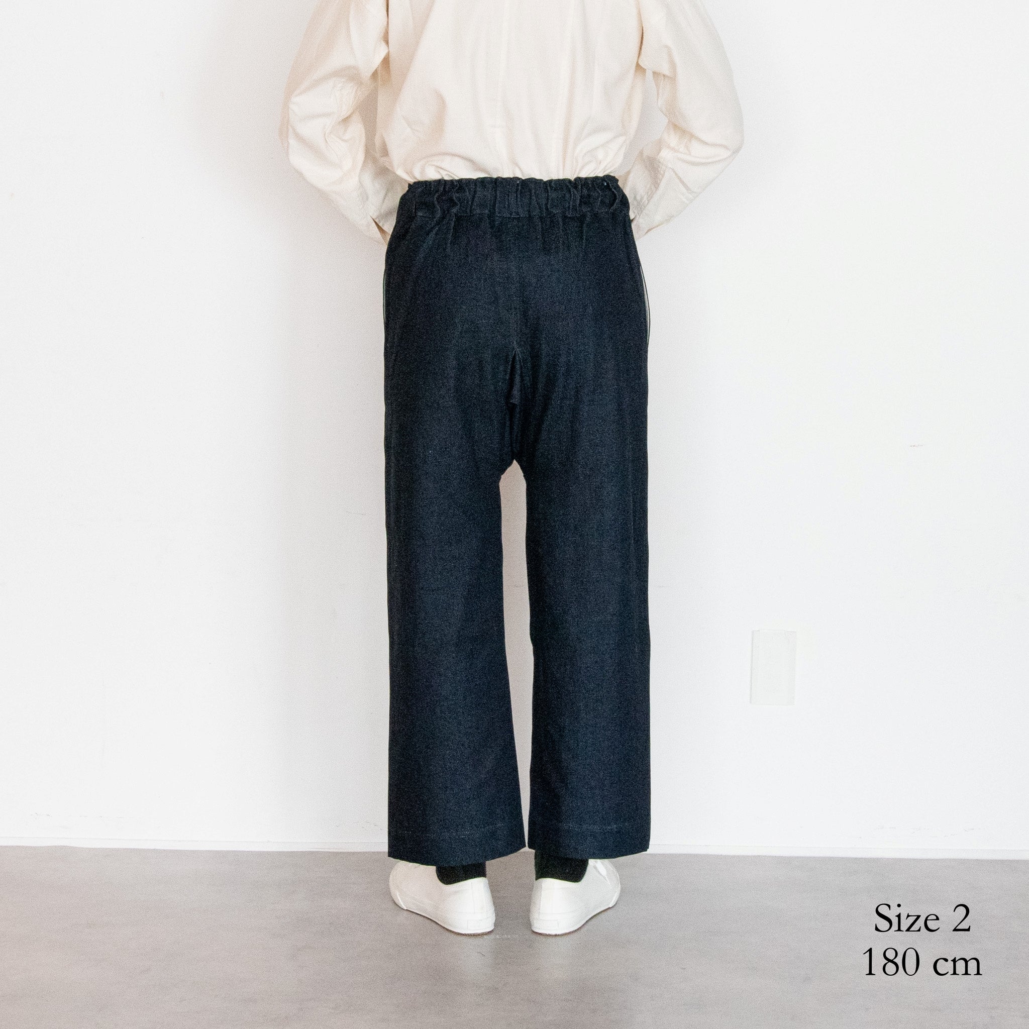 [Hakama] Organic cotton denim / navy