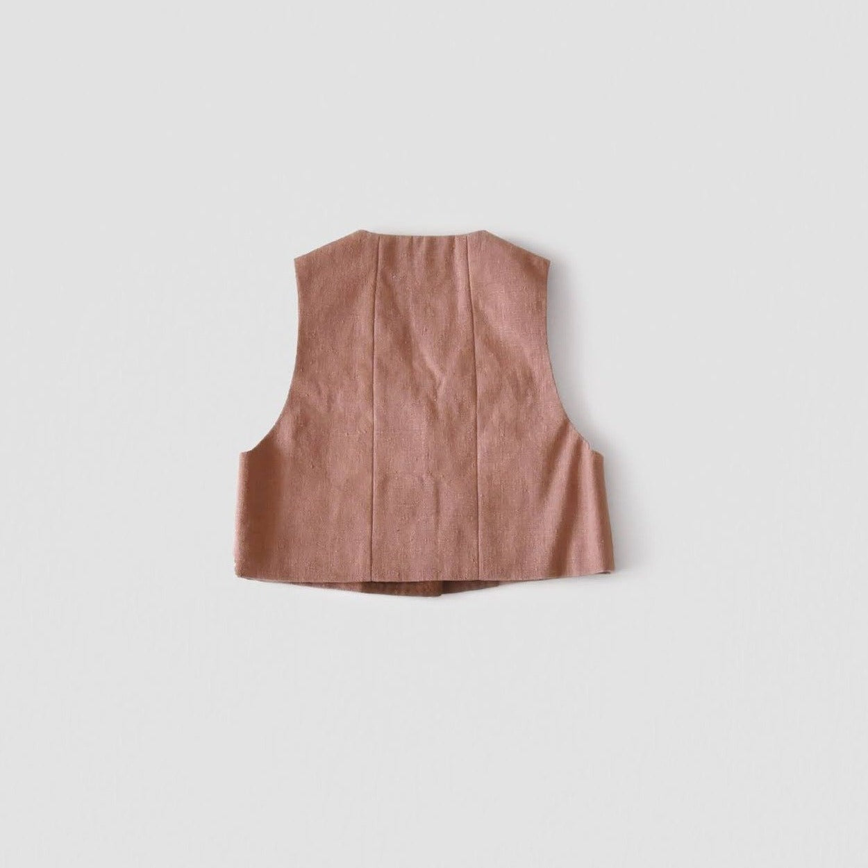 [Vest] Organic cotton/pink (madder) with pocket