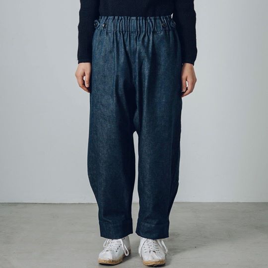 [Hakama] Organic cotton denim/indigo dyed dark